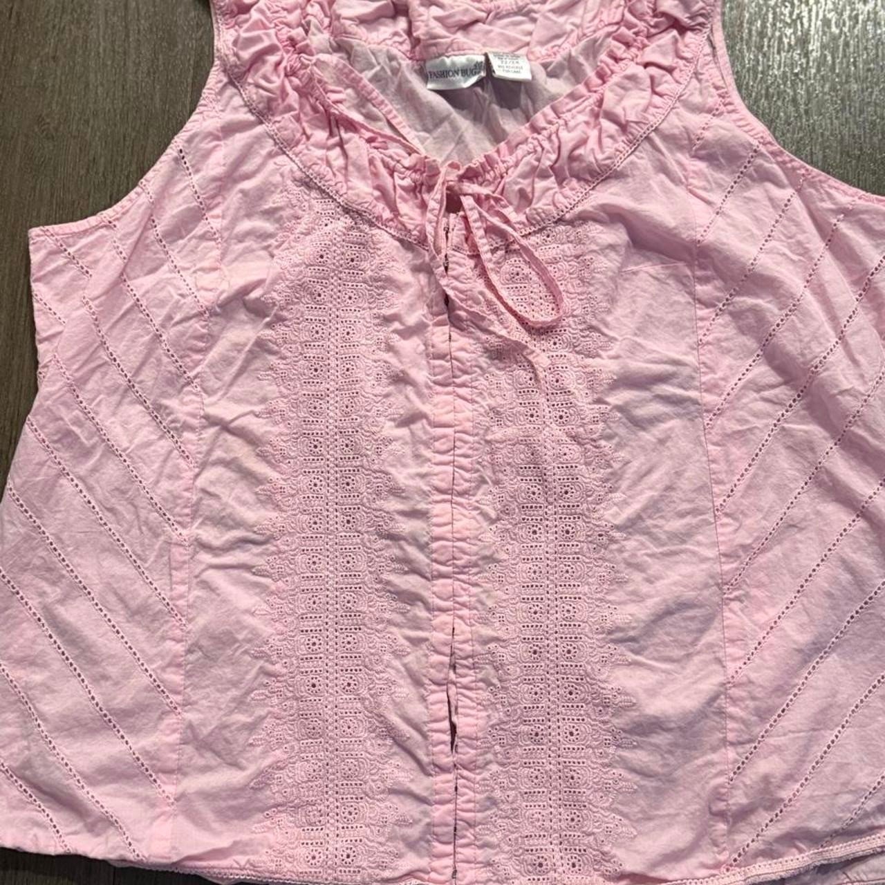 Vintage y2k 2000s Romantic Pink babydoll top with ruffles lace details. Size: xl Vintage y2k 2000s Romantic Pink babydoll top with ruffles lace details. Size: xl