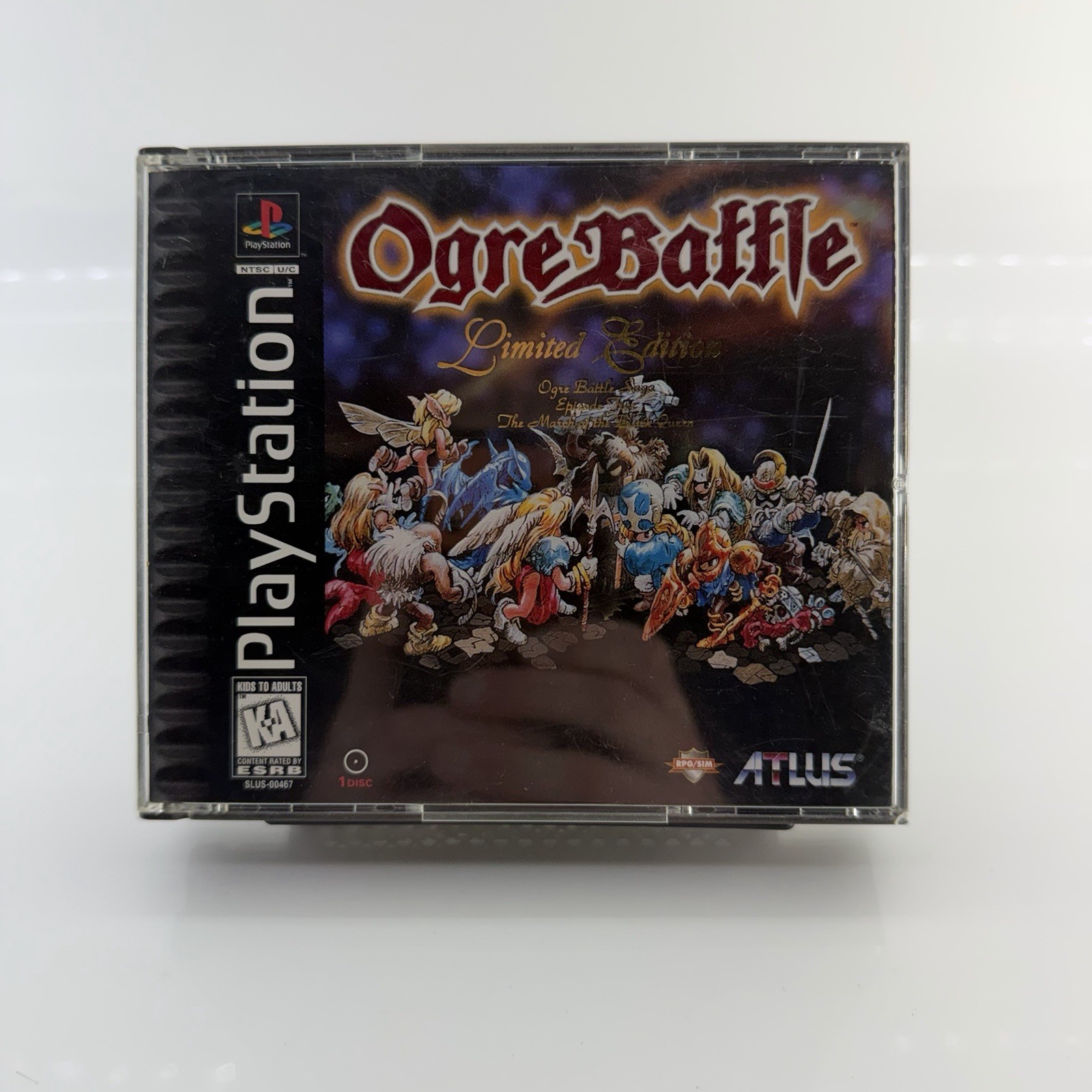 Ogre Battle: Limited Edition (PS1, Playstation) With Map And Stickers *TESTED*