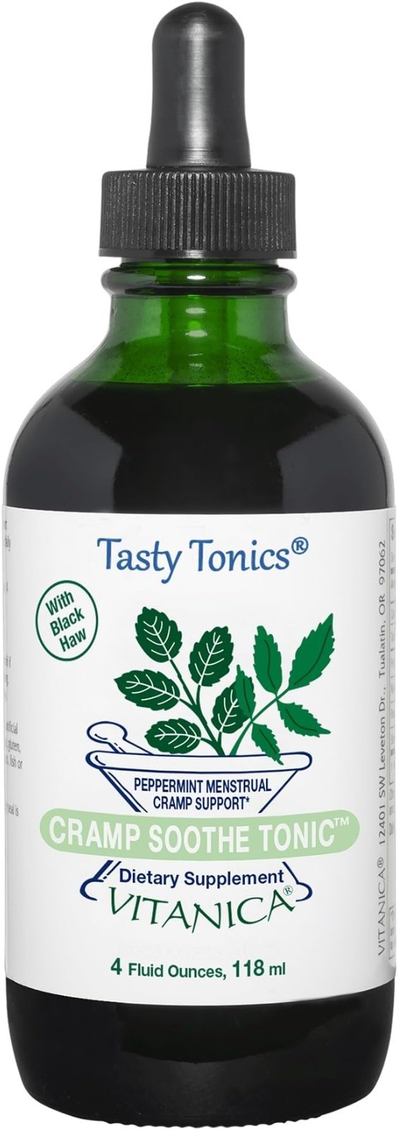 Vitanica Cramp Soothe Tonic Menstrual Herbal Support Vegan Alcohol-Free 4 fl oz Vitanica Cramp Soothe Tonic Menstrual Herbal Support Vegan Alcohol-Free 4 fl oz