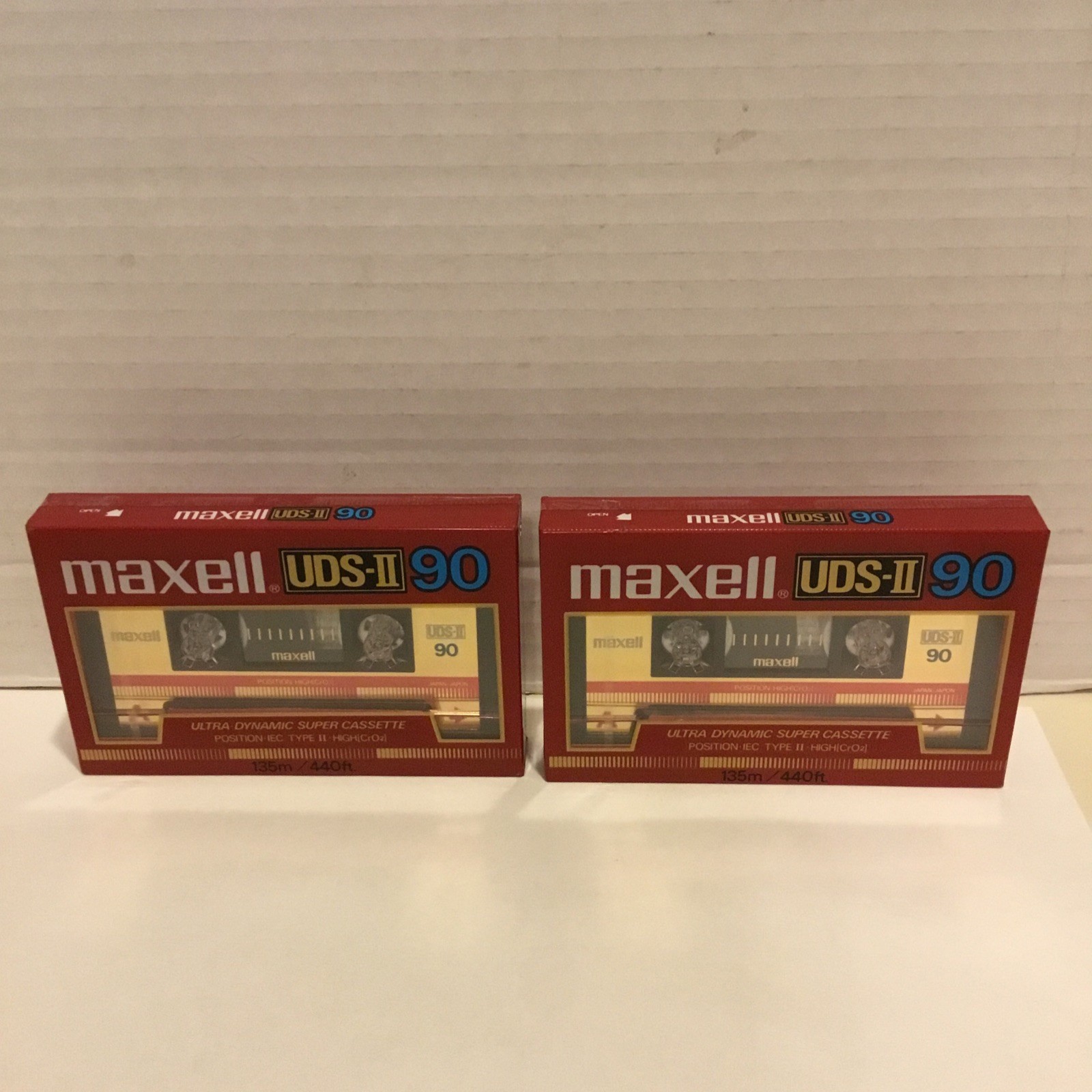 2 Maxell UDS-II 90 Ultra Dynamic Super Cassette Blank Tapes Sealed 2 Maxell UDS-II 90 Ultra Dynamic Super Cassette Blank Tapes Sealed