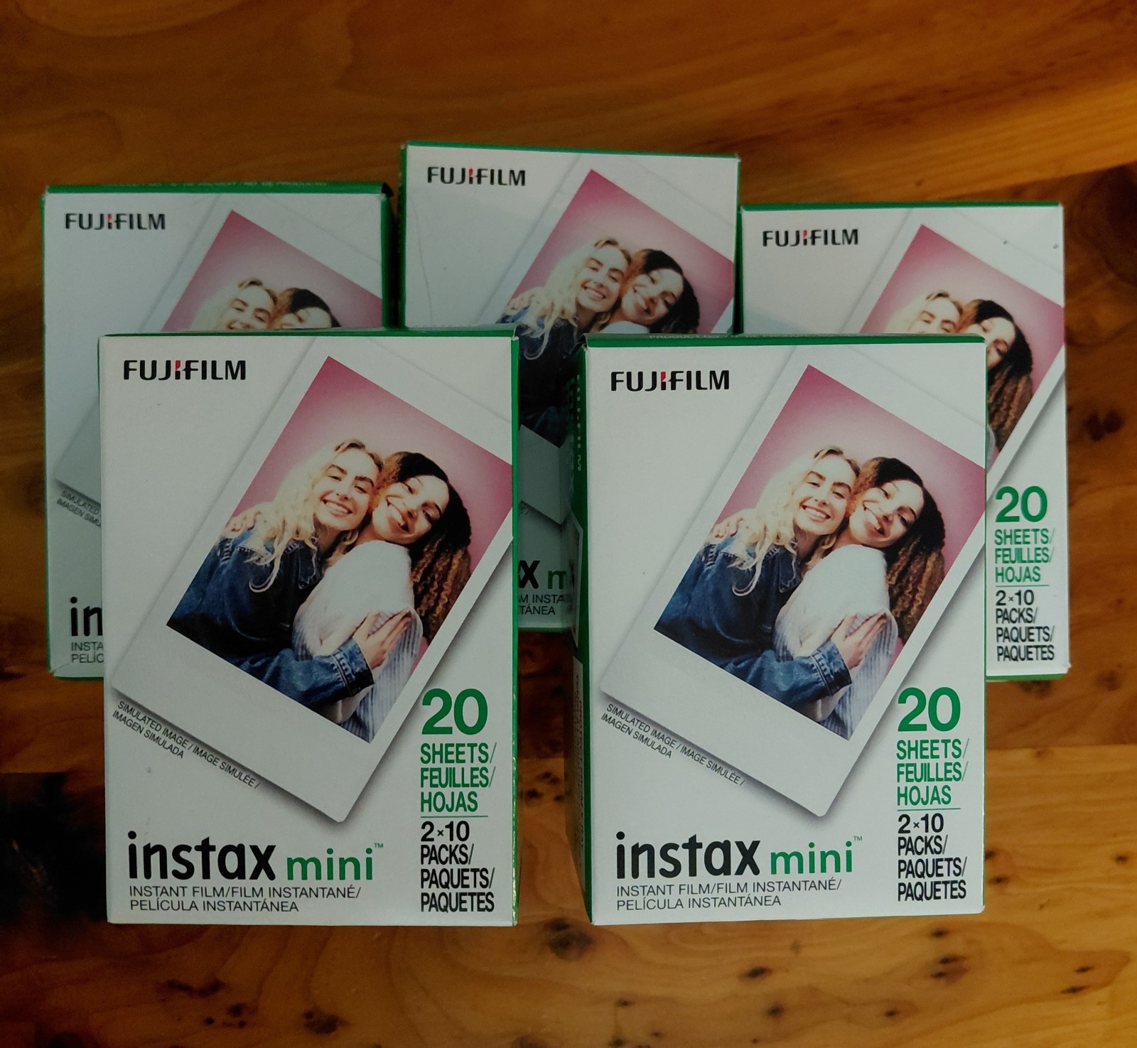 NEW Fujifilm Instax Mini Color Film 5 boxes 100 Sheets Total . NEW Fujifilm Instax Mini Color Film 5 boxes 100 Sheets Total .
