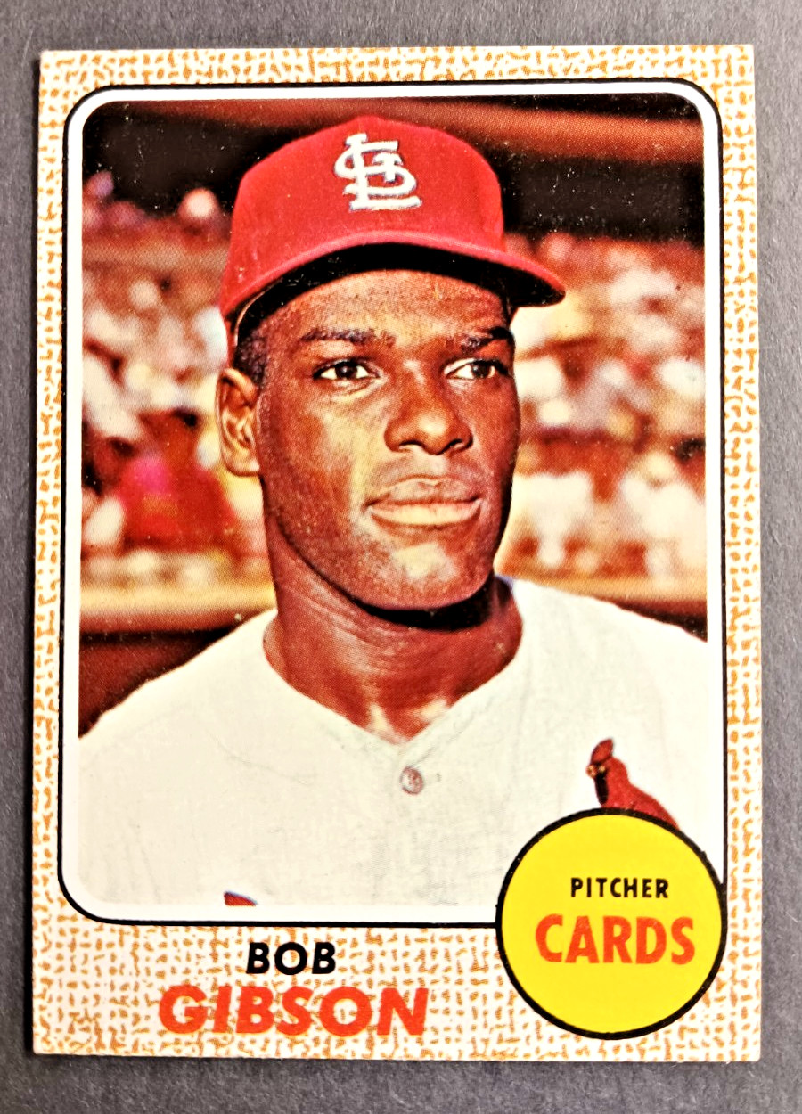 1968 Topps #100 Bob Gibson Cardinals 1968 Topps #100 Bob Gibson Cardinals