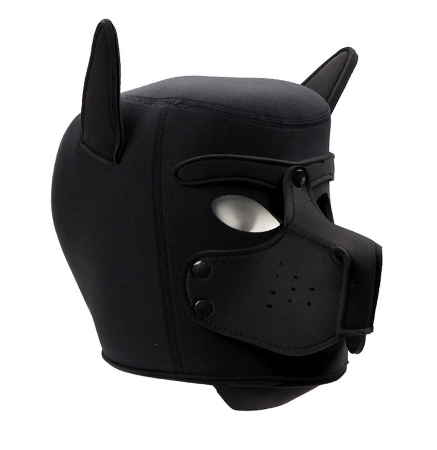 Pup Puppy Play Hood Masks W/ Many Faces Cosplay Costume BDSM Latex Rubber Party
