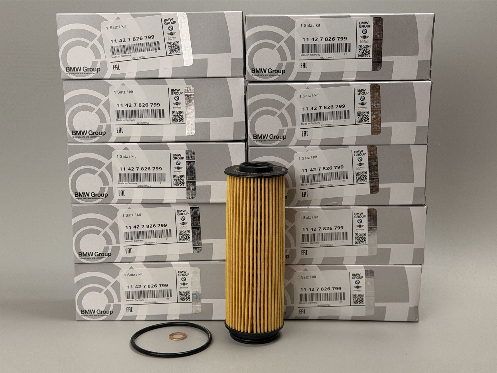 Set x10 Genuine BMW Engine Oil Filter Element 11427826799 11428583898 Set x10 Genuine BMW Engine Oil Filter Element 11427826799 11428583898