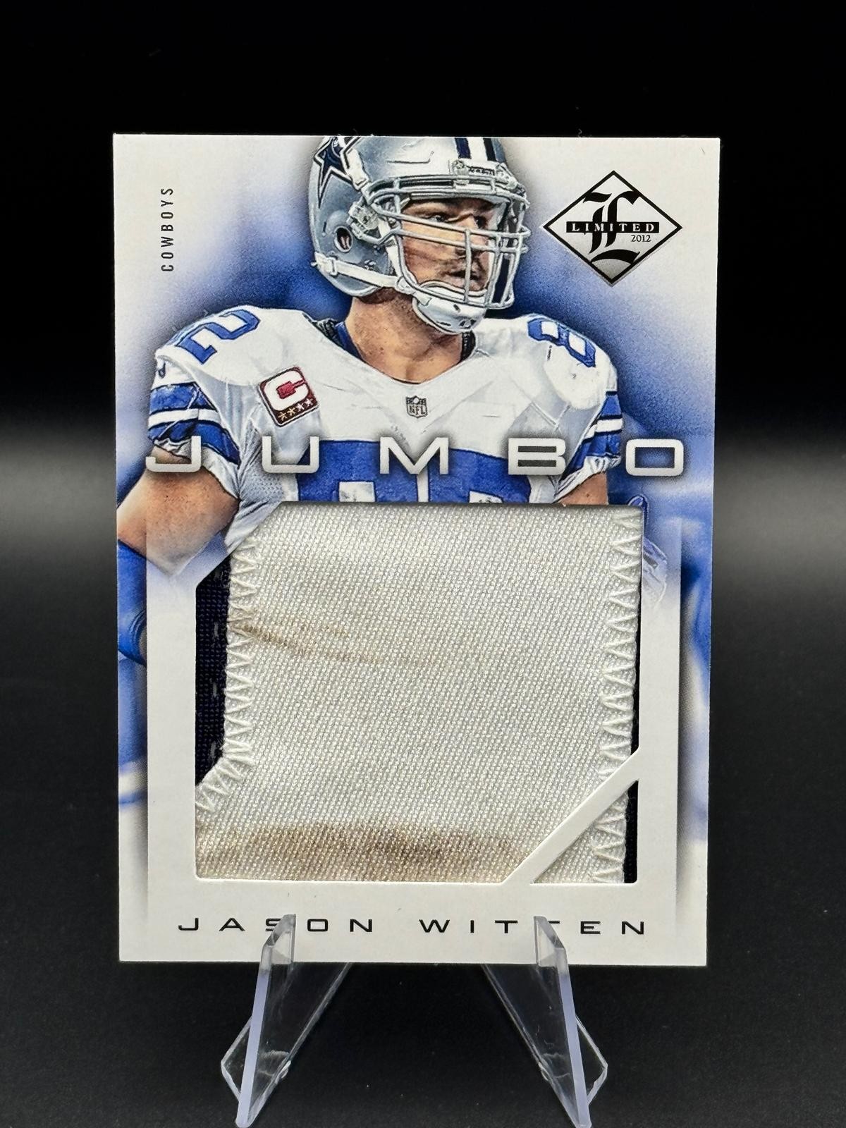 2012 Panini Limited #10 Jason Witten Jumbo Jerseys Prime #/10 Cowboys Game Worn
