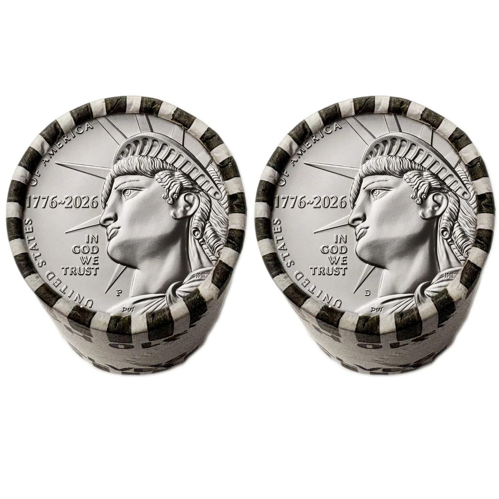 America 250 ENDURING LIBERTY HALF DOLLAR 1776-2026 Uncirculated Rolls P & D Mint America 250 ENDURING LIBERTY HALF DOLLAR 1776-2026 Uncirculated Rolls P & D Mint
