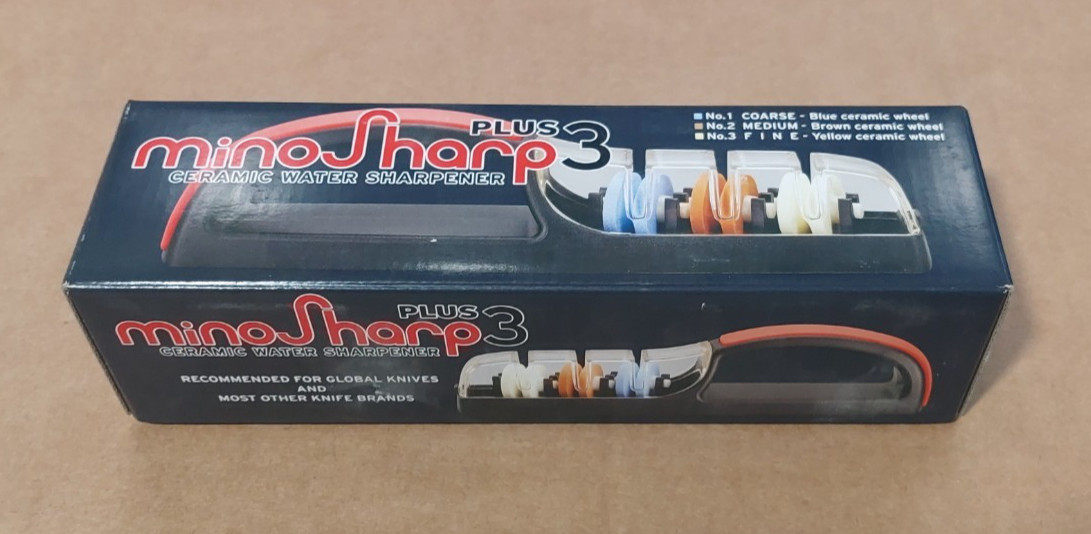 Minosharp 3 Plus Global Ceramic Water Knife Sharpener - NEW Minosharp 3 Plus Global Ceramic Water Knife Sharpener - NEW