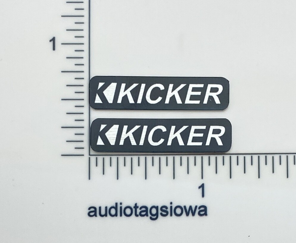 Kicker Speaker Badge Pair Logo Emblem Custom Made Aluminum