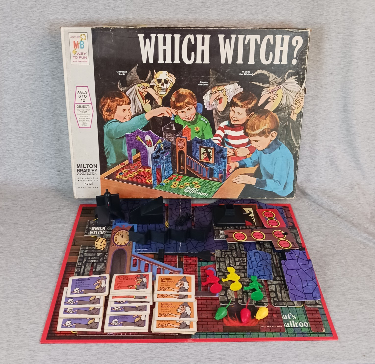 Vintage Which Witch Board Game Milton Bradley 1970\'s Not Complete Vintage Which Witch Board Game Milton Bradley 1970\'s Not Complete