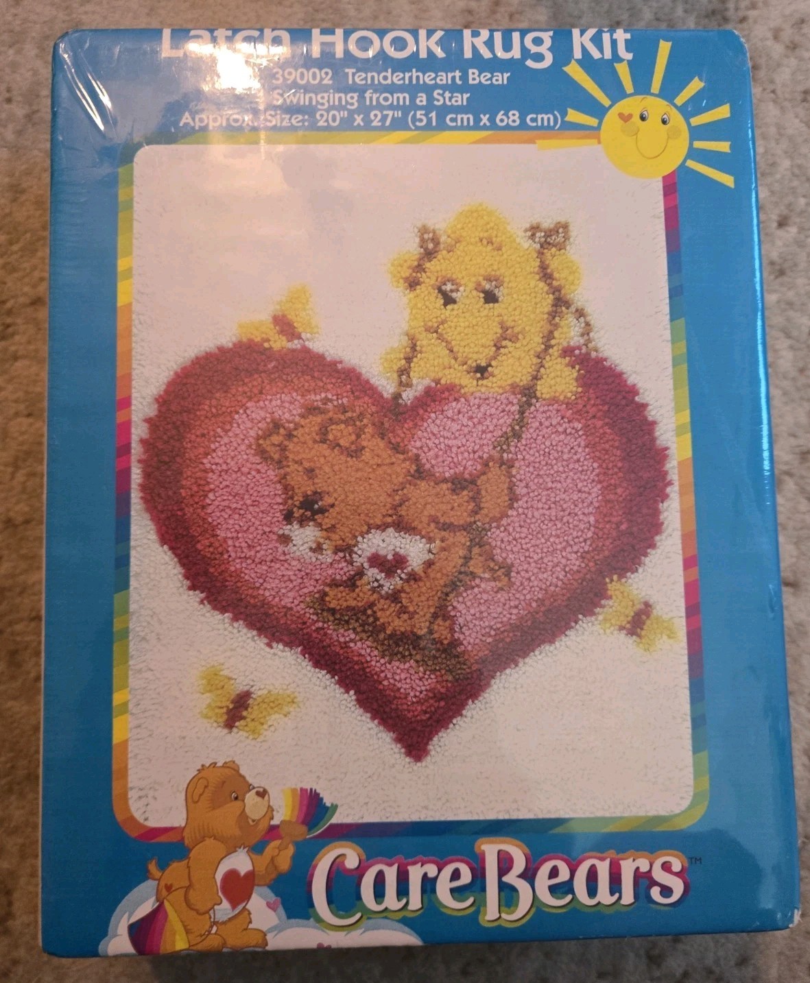 Care Bears 2004 Tenderheart Bear Latch Hook Rug 20 Care Bears 2004 Tenderheart Bear Latch Hook Rug 20