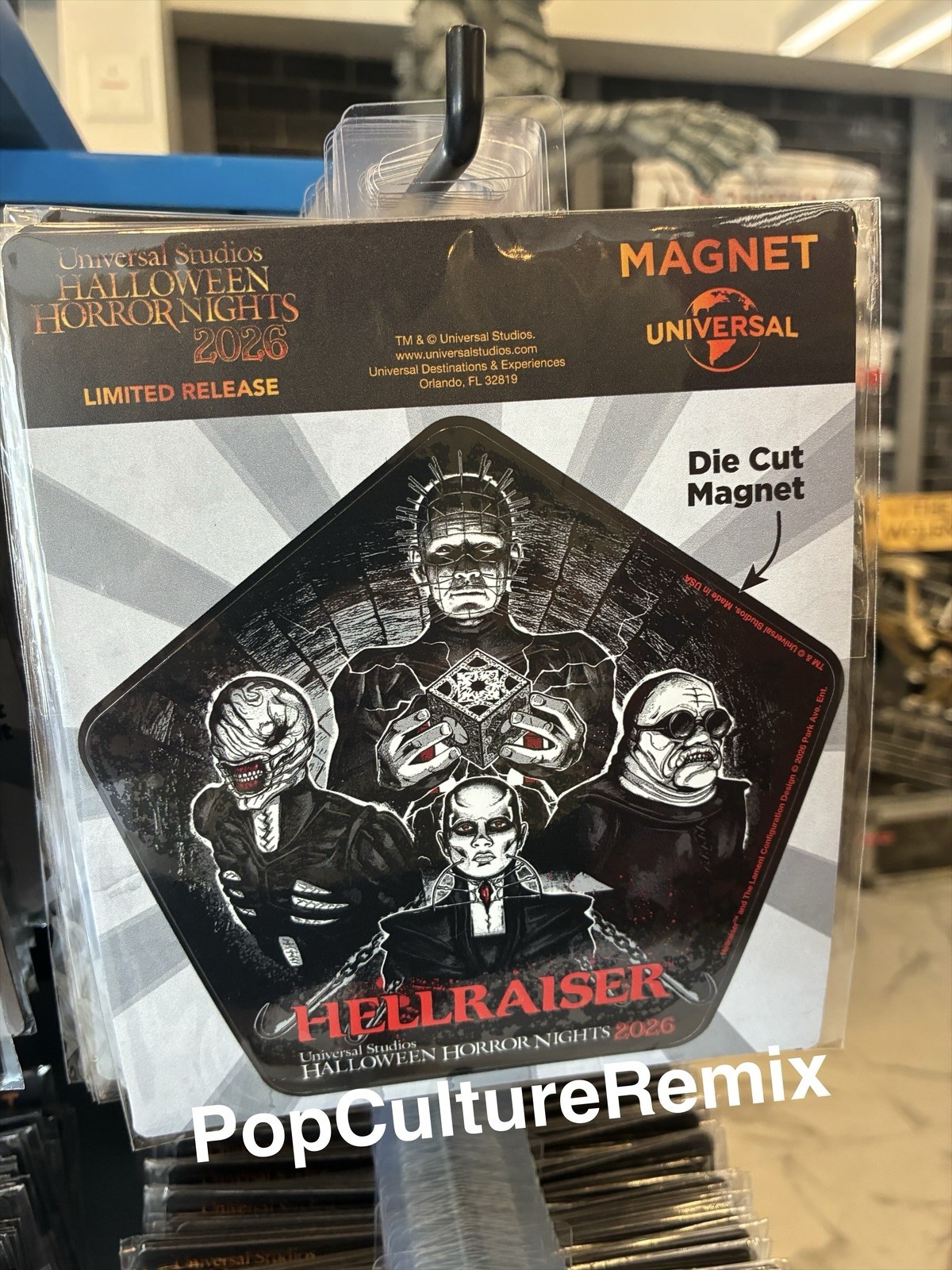 Universal HHN Halloween Horror Nights 2026 Hellraiser Pinhead Magnet New
