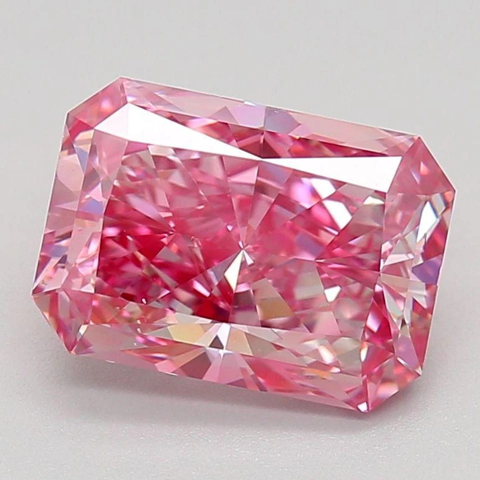 4.20 Ct Lab Grown Pink Color Diamond Emerald Cut VVS1 D Grade Certified Gemstone