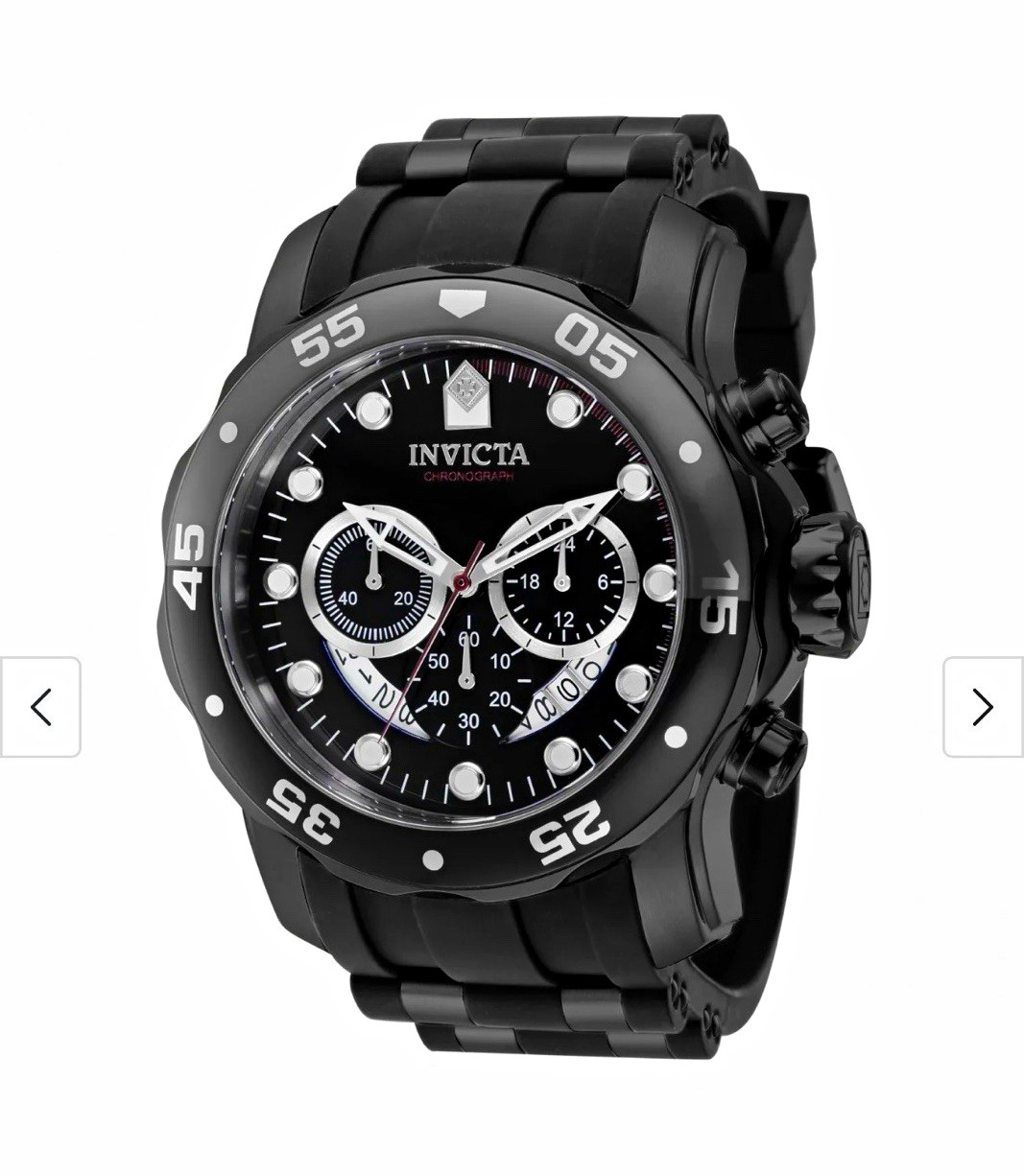 Invicta Pro Diver Men\'s Chronograph Quartz 48mm Black Diver Watch 100m - 37231