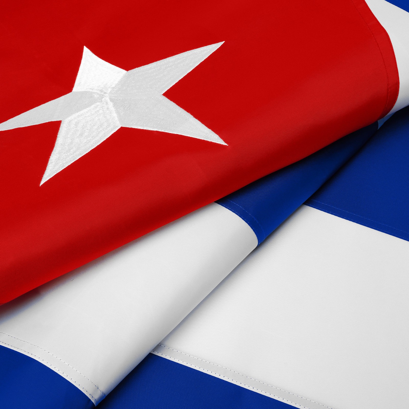 G128 Cuba Cuban Flag 3x5 Ft Embroidered 300D Polyester