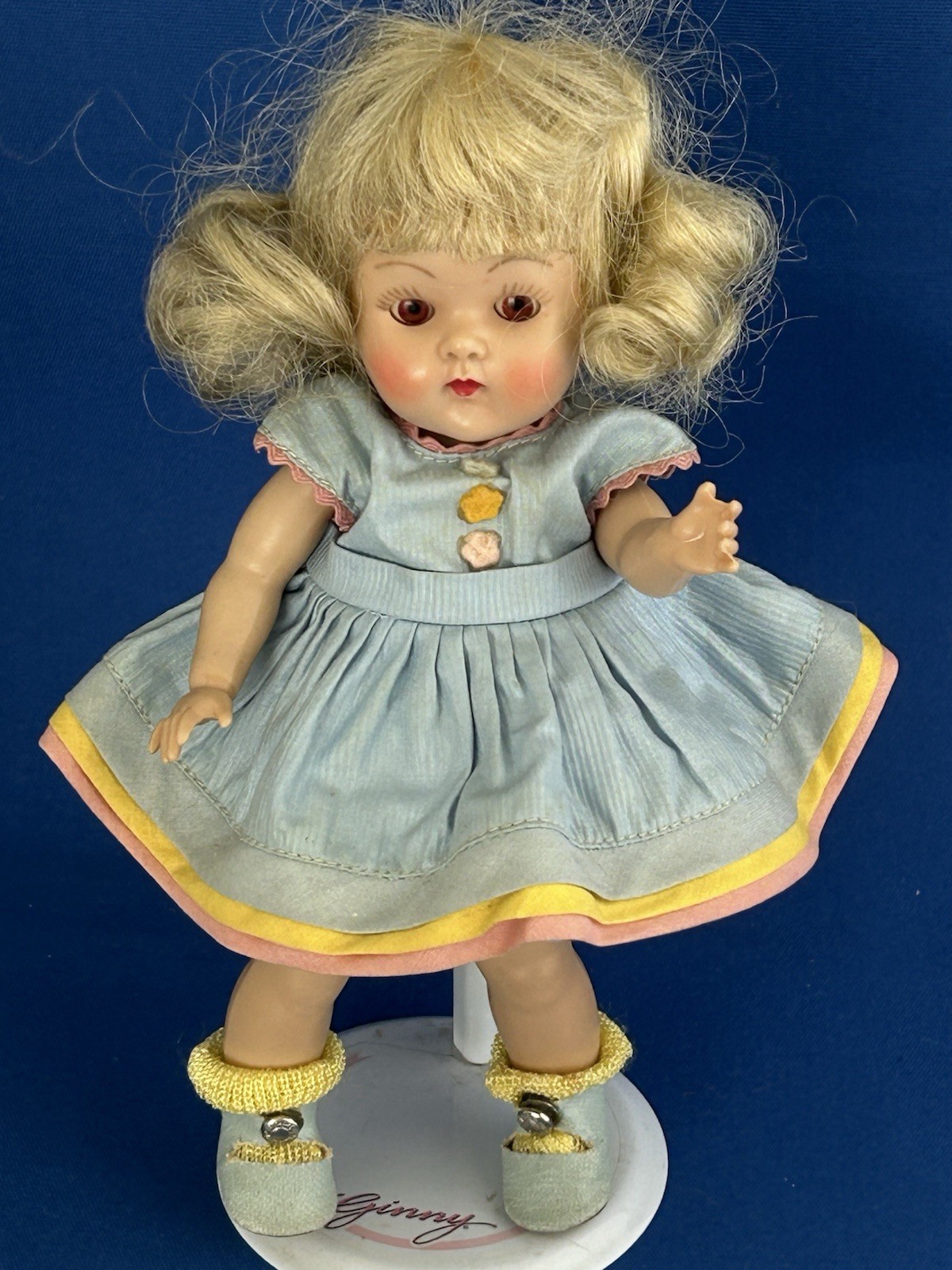 WOW  Ginny Doll Vintage Transitional Strung 52 Platinum Kindergarten Connie