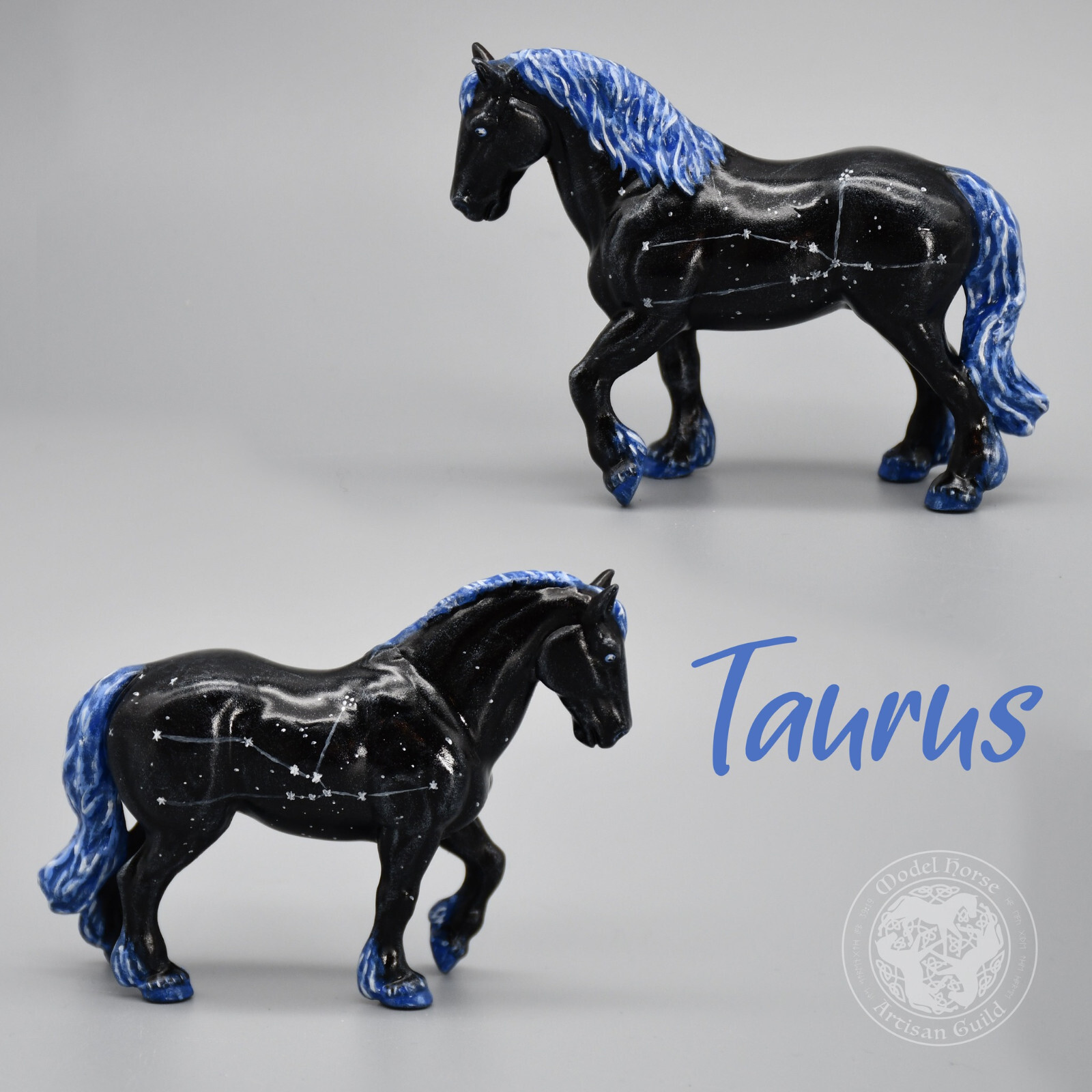 Custom M1 Clydesdale Stablemate Breyer Horse - Taurus Constellation Pony - 1:32 Custom M1 Clydesdale Stablemate Breyer Horse - Taurus Constellation Pony - 1:32