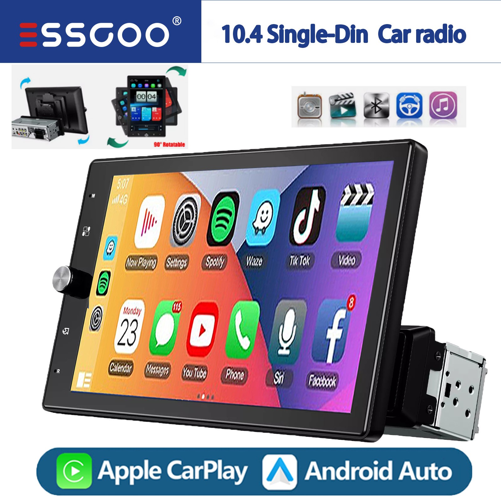 Single 1Din 10.4\