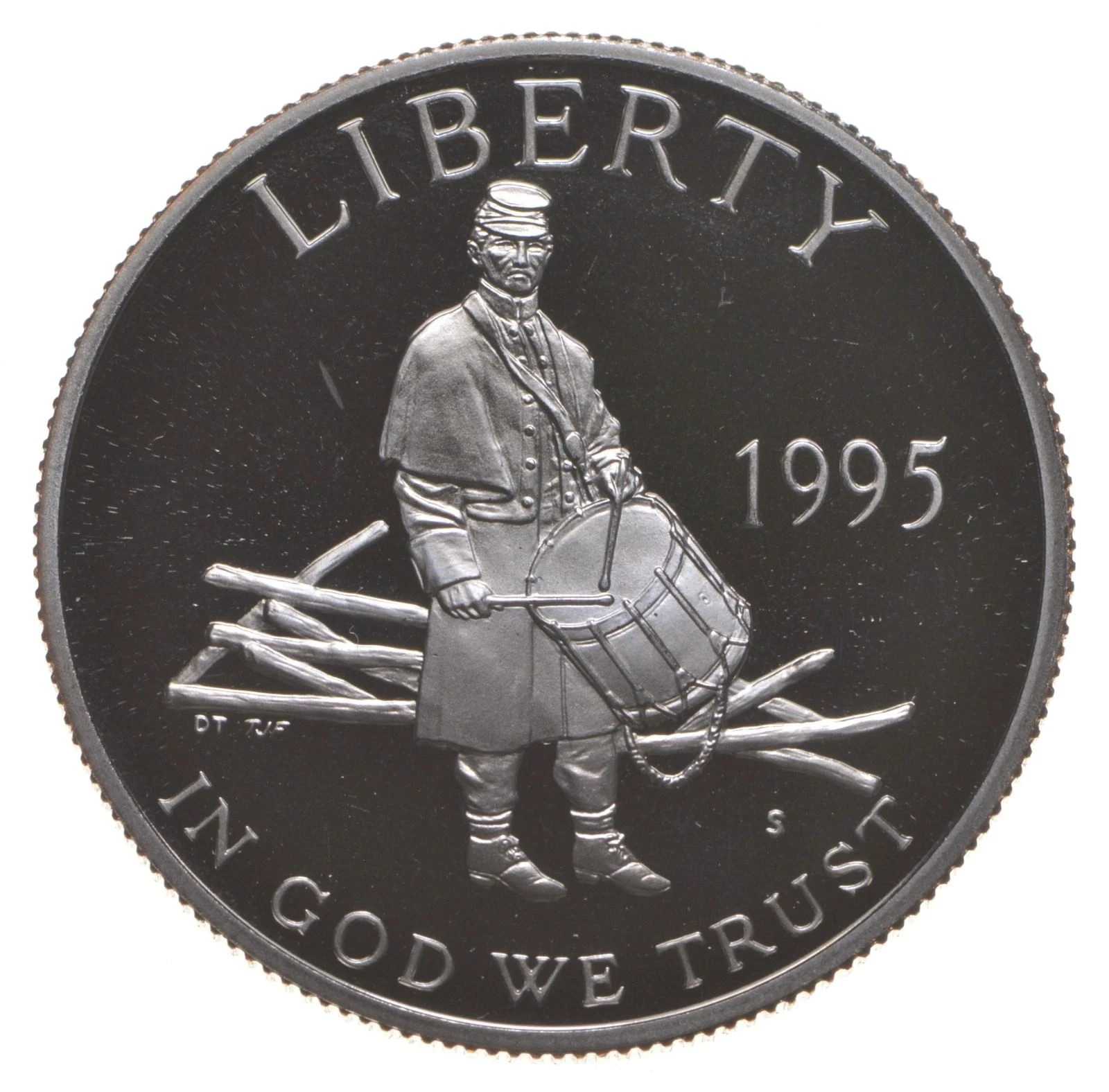 1995 S Proof Civil War Drummer Boy Commemorative Half Dollar US Collectible Coin