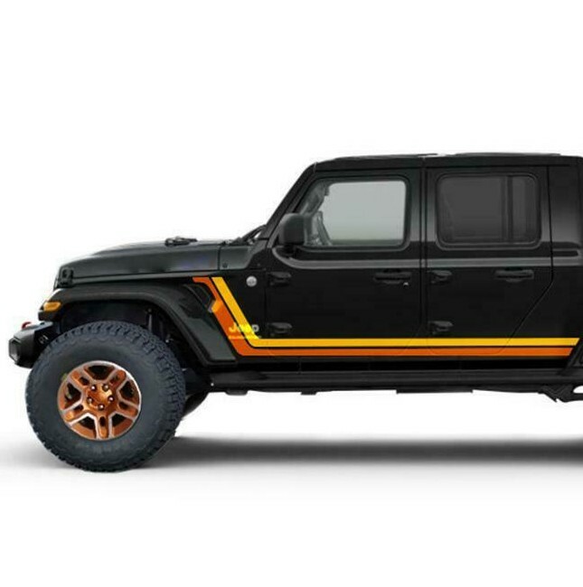 Shred Sticker Door Decal Vinyl Stripe for Jeep Wrangler JL JK 2023 Retro style