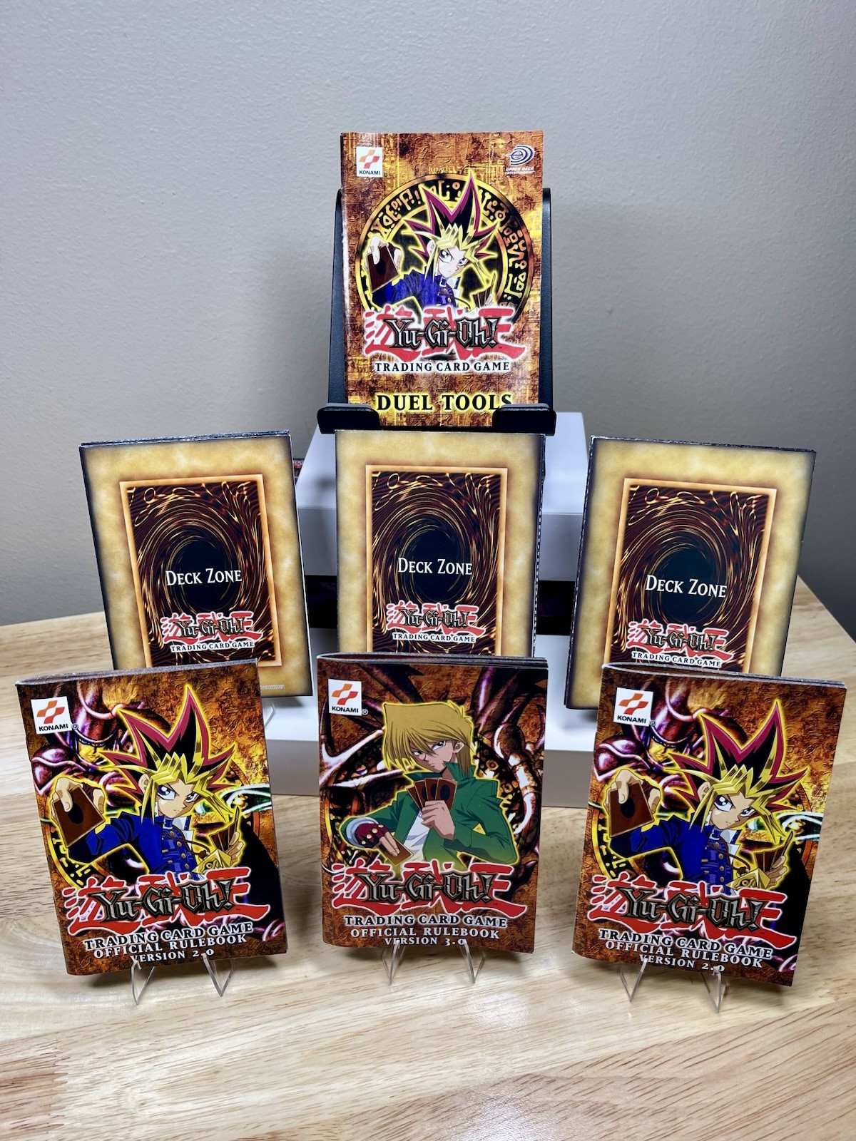 Yu-Gi-Oh Official Rulebook Lot v2.0 x2 + v3.0 + Duel Tools + 3 Deck Zones Vtg