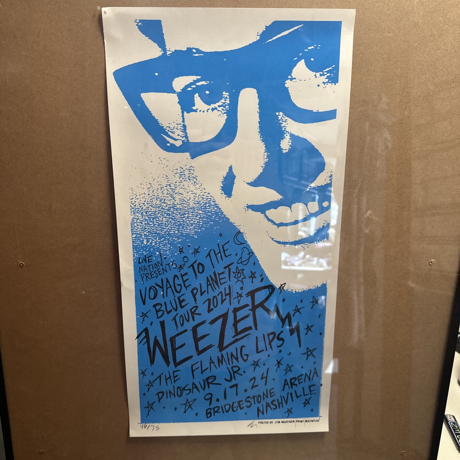 Weezer/ Flaming Lips/Dinosaur Jr 2024 Limited Poster 16/35 Signed Weezer/ Flaming Lips/Dinosaur Jr 2024 Limited Poster 16/35 Signed