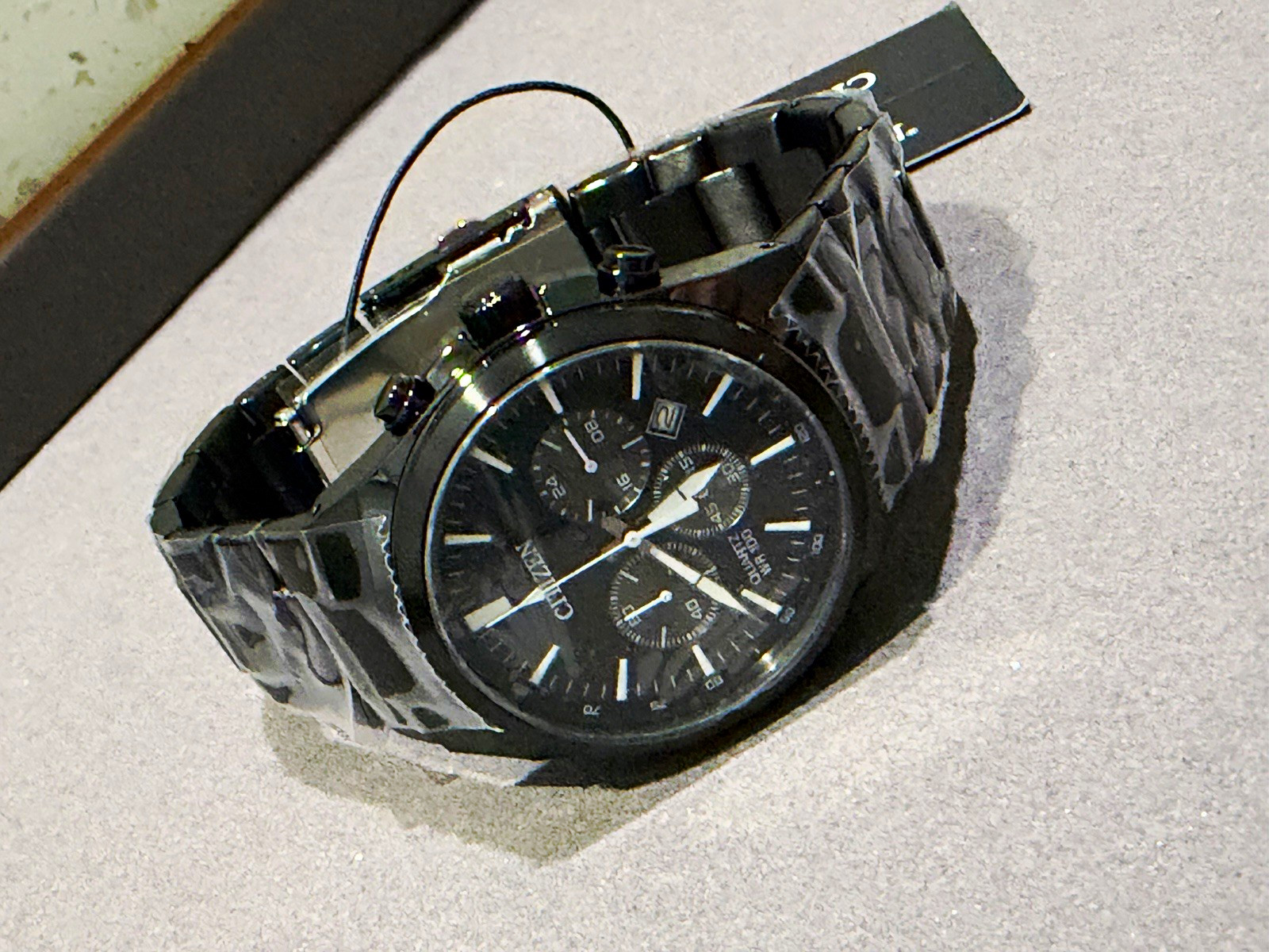Citizen AN8175-55E Quartz Chronograph Date Black Dial 44-47.9mm w/Box