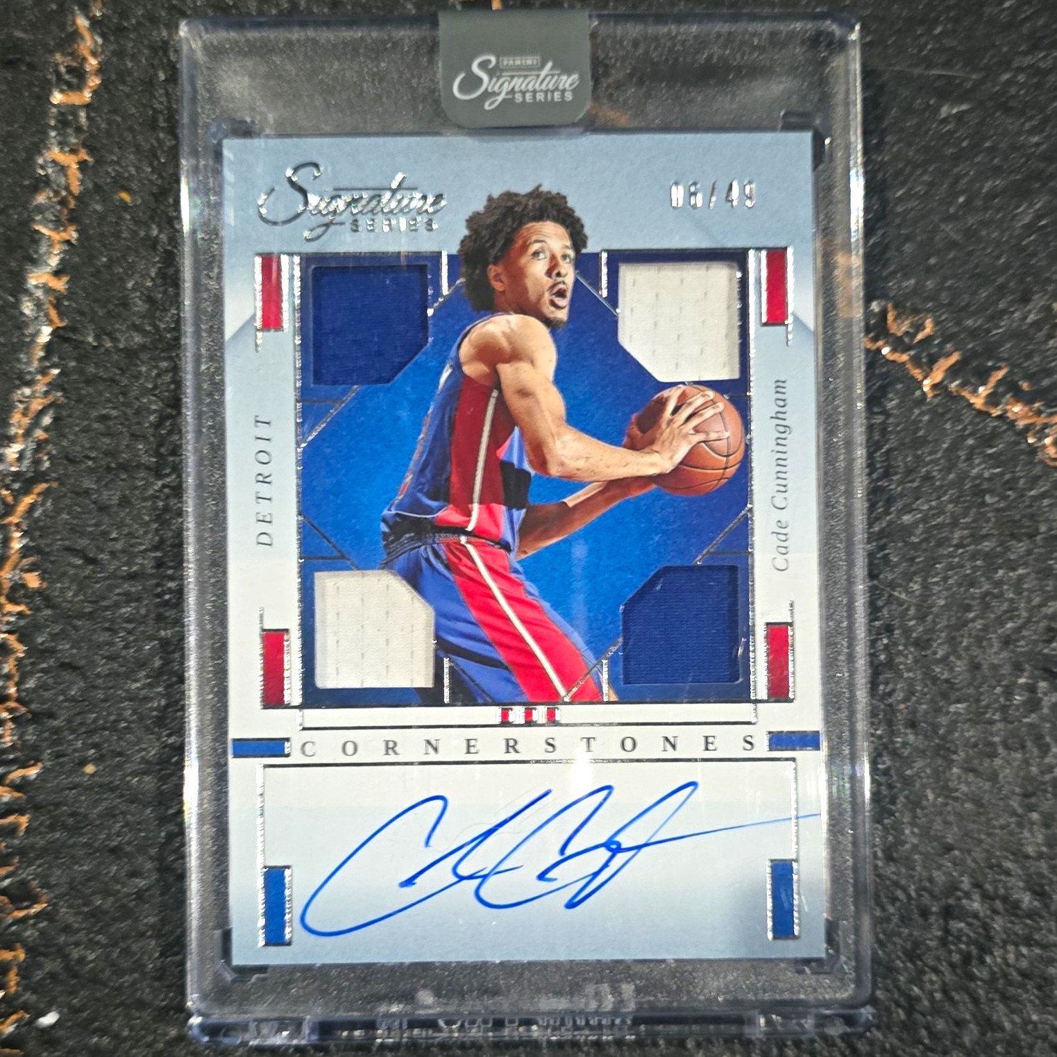 Panini 2025-26 signature series Cade Cunningham Quad Auto CS-CCH /49 Panini 2025-26 signature series Cade Cunningham Quad Auto CS-CCH /49