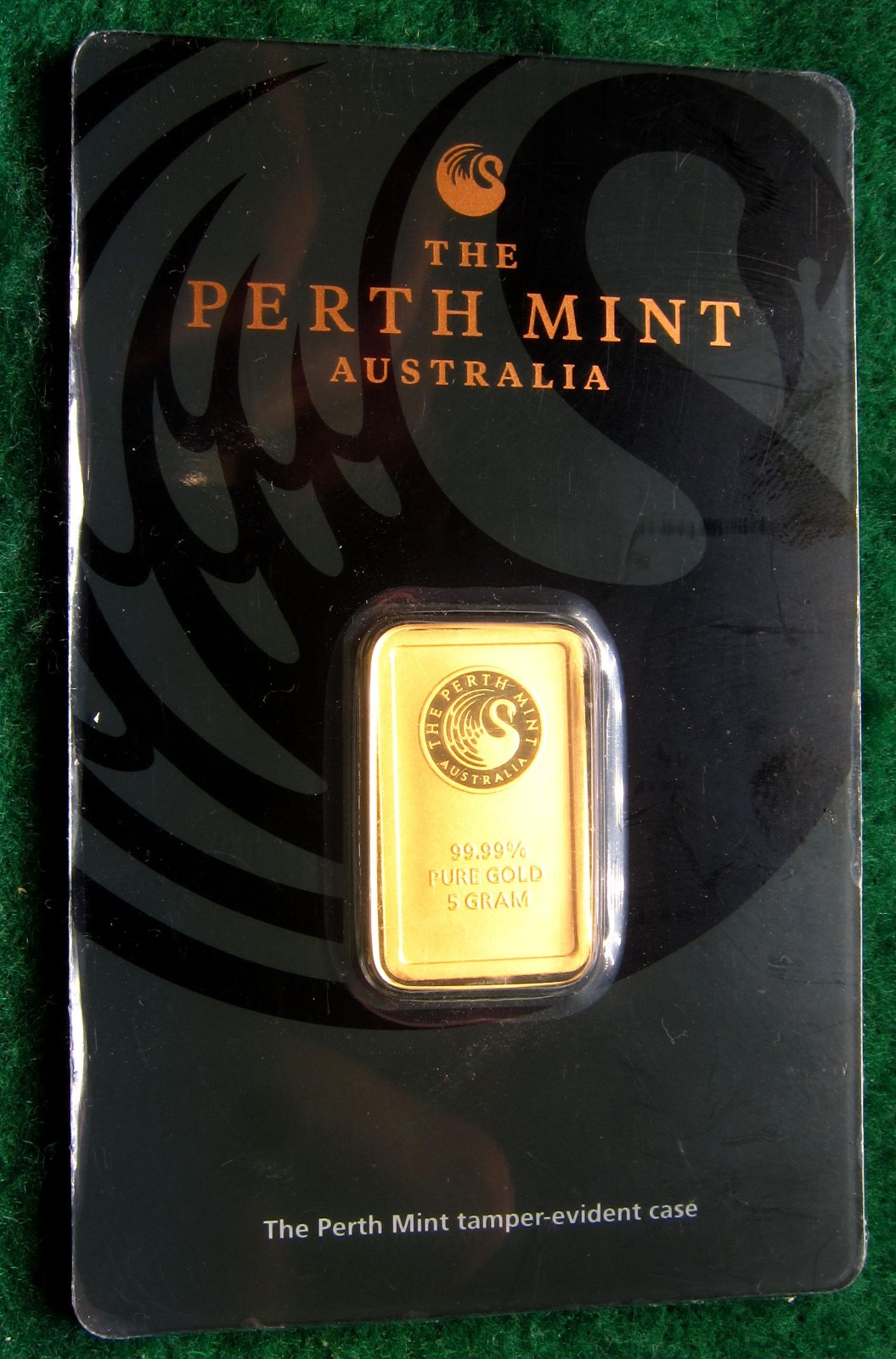 Perth Mint 5 Gram Gold Bar ✪ W/ Certified Assay Card ✪ 99.99% Fine Australia 5g