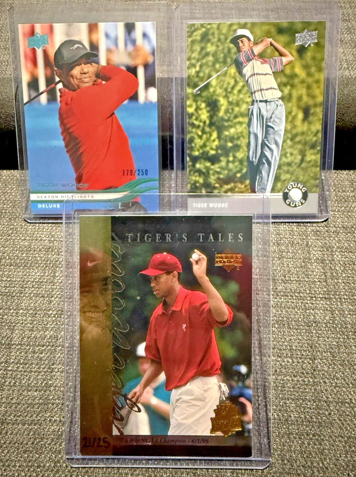 2026 Upper Deck 25th Buybacks /25 #TT8 , Deluxe /250 #41, Retro #131 Tiger Woods 2026 Upper Deck 25th Buybacks /25 #TT8 , Deluxe /250 #41, Retro #131 Tiger Woods