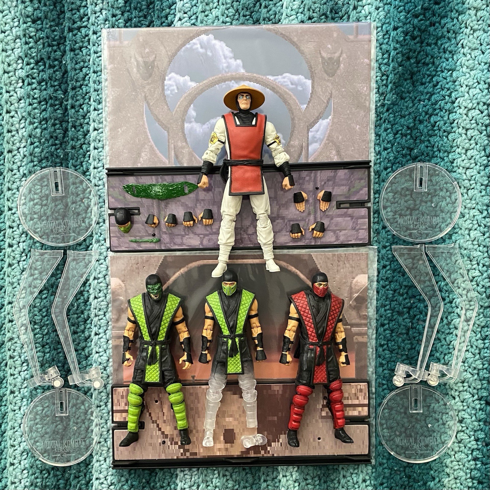 McFarlane Toys Mortal Kombat Klassic P2 Reptile Raiden Ermac Action Figure Lot
