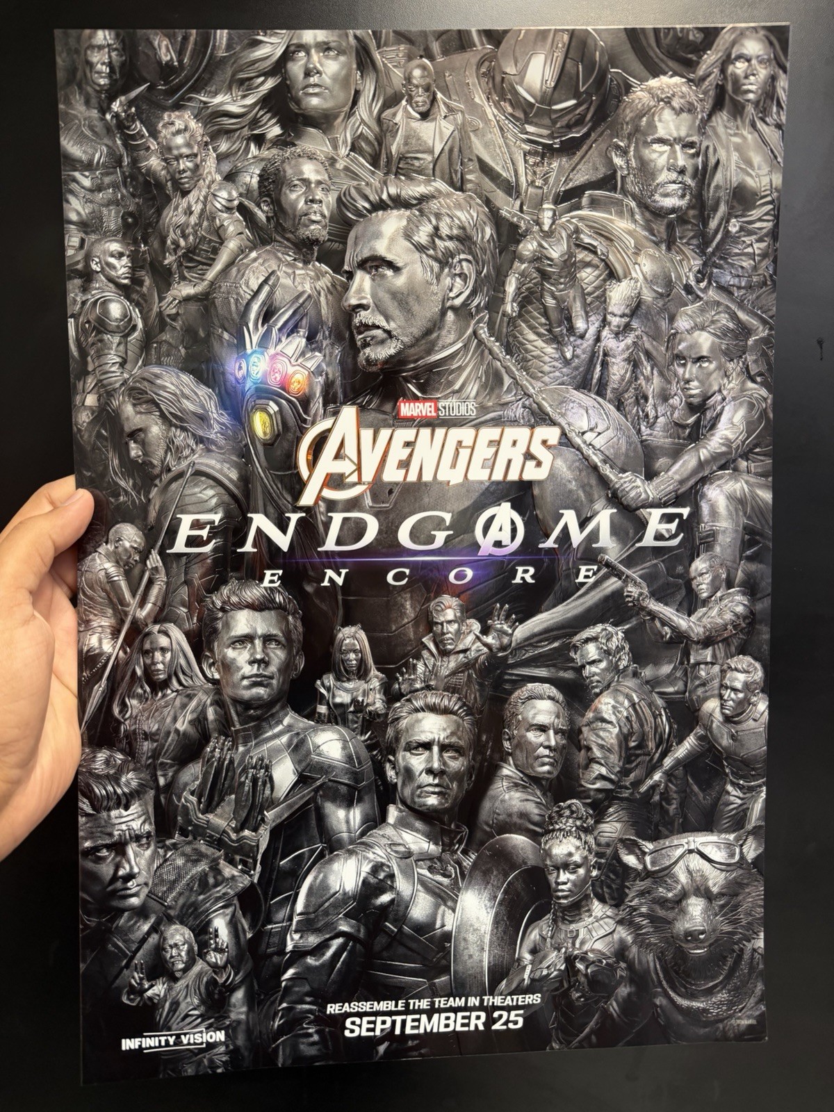 Avengers Endgame Encore Embossed Foil Mini Poster Infinity Vision 2026 Marvel