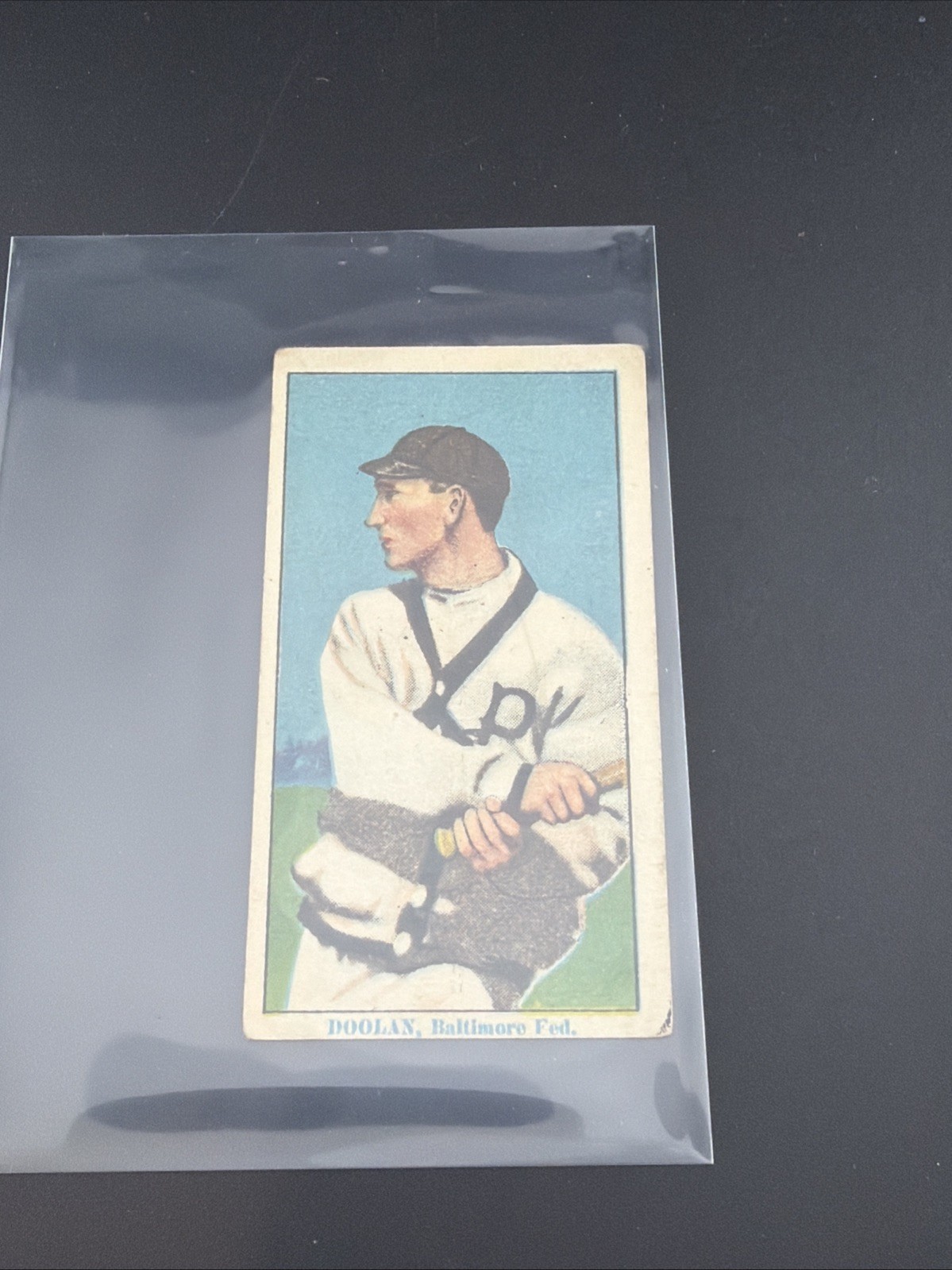 MICKEY DOOLAN 1914 T213-2 Coupon Cigarettes Type 2 Batting Baltimore Fed MICKEY DOOLAN 1914 T213-2 Coupon Cigarettes Type 2 Batting Baltimore Fed