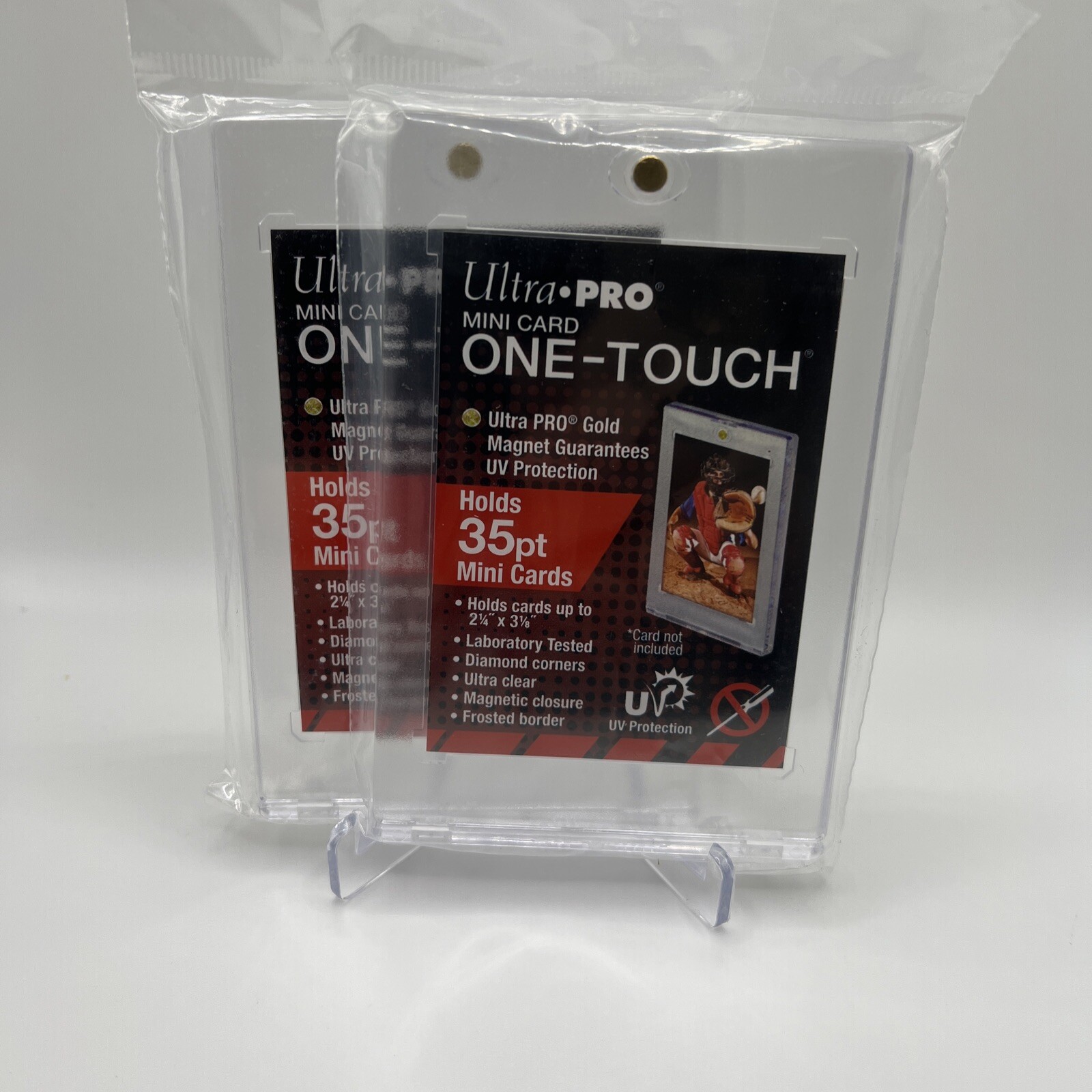 Ultra Pro One-Touch Magnetic Card Holder 35pt Point MINI CARD - Lot of 2