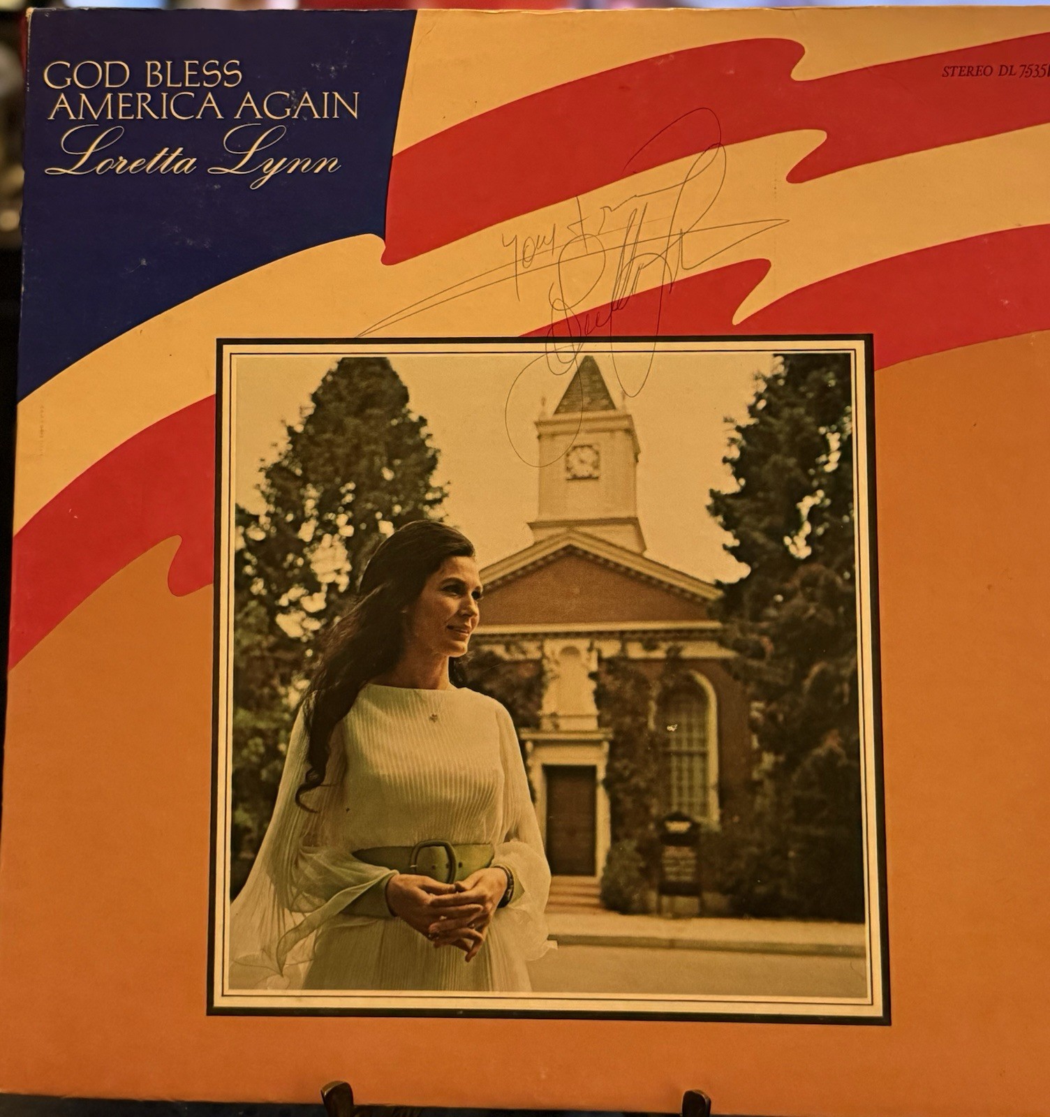 Loretta Lynn Autographed Vinyl “God Bless America Again