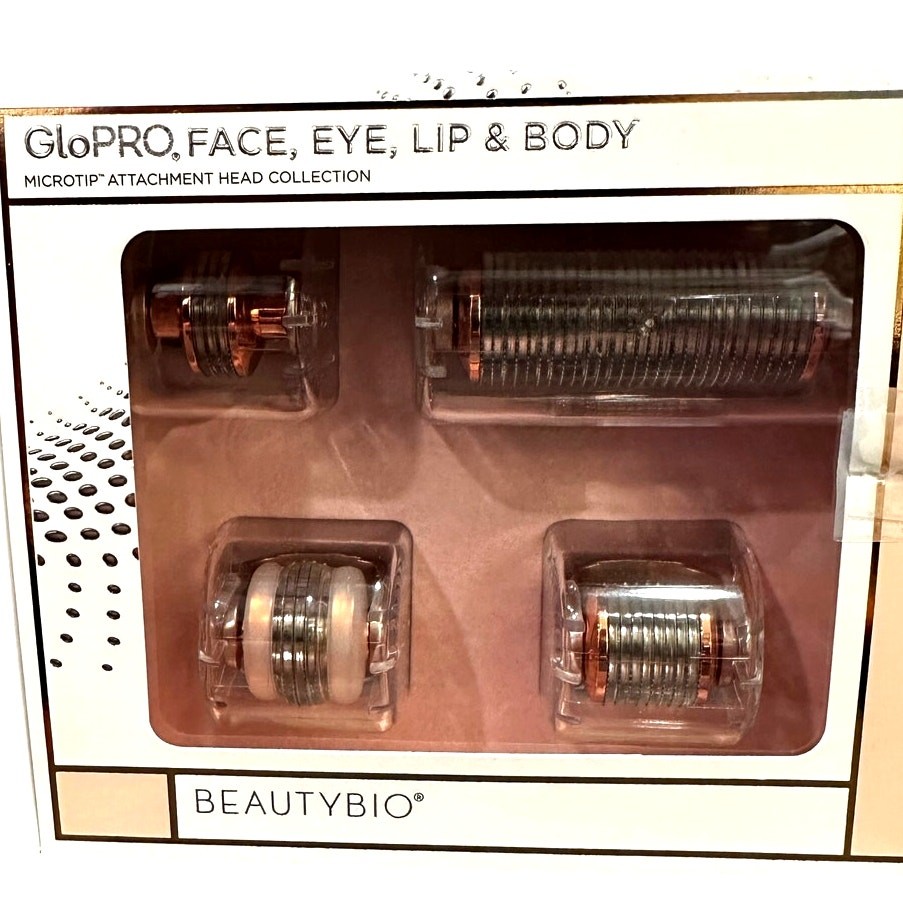 BeautyBio GloPRO Face Eye Lip Body Microtip Attachment Head Collection Kit-Set-4