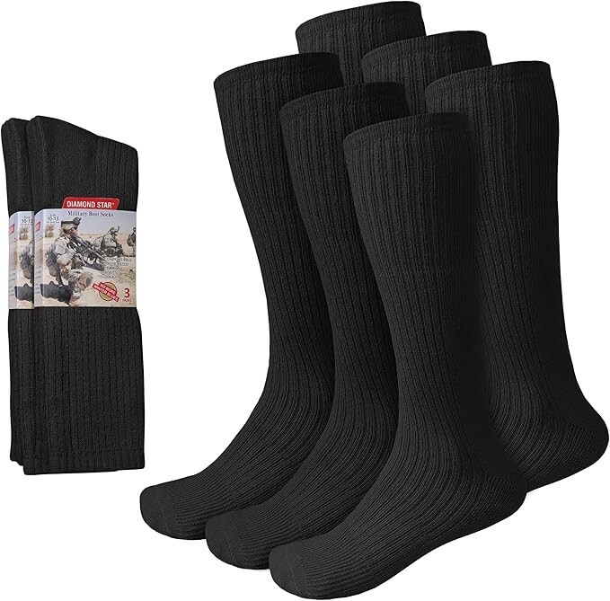 6-12 Pairs Men\'s Army Military Boot Socks Combat Trekking Hiking Size 10-13 6-12 Pairs Men\'s Army Military Boot Socks Combat Trekking Hiking Size 10-13