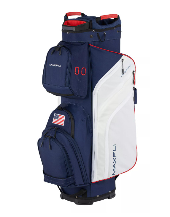 Maxfli 2026 Honors 14-Way Golf Club Cart Bag - Red/White/Blue - USA FLAG