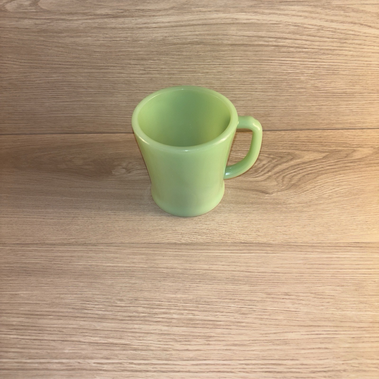 Fire King Oven Ware Jadeite D Handle Coffee Cup USA Vintage 1950s Fire King Oven Ware Jadeite D Handle Coffee Cup USA Vintage 1950s