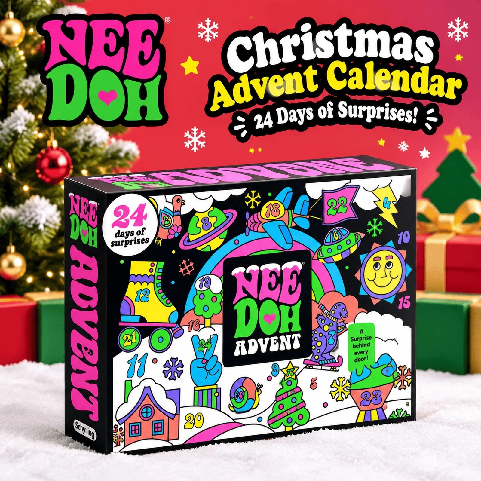 2026 NeeDoh Advent Calendar 24 Days Of Surprise Christmas Countdown BRAND NEW*