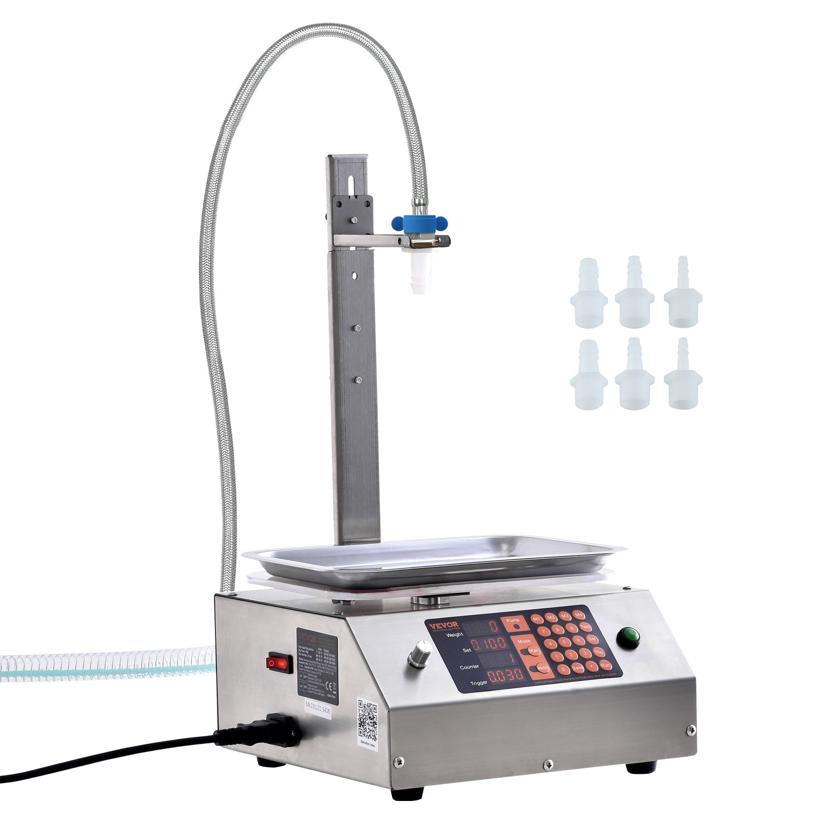 VEVOR Automatic Liquid Filling Machine Digital Control Bottle Filler 30-15000 g