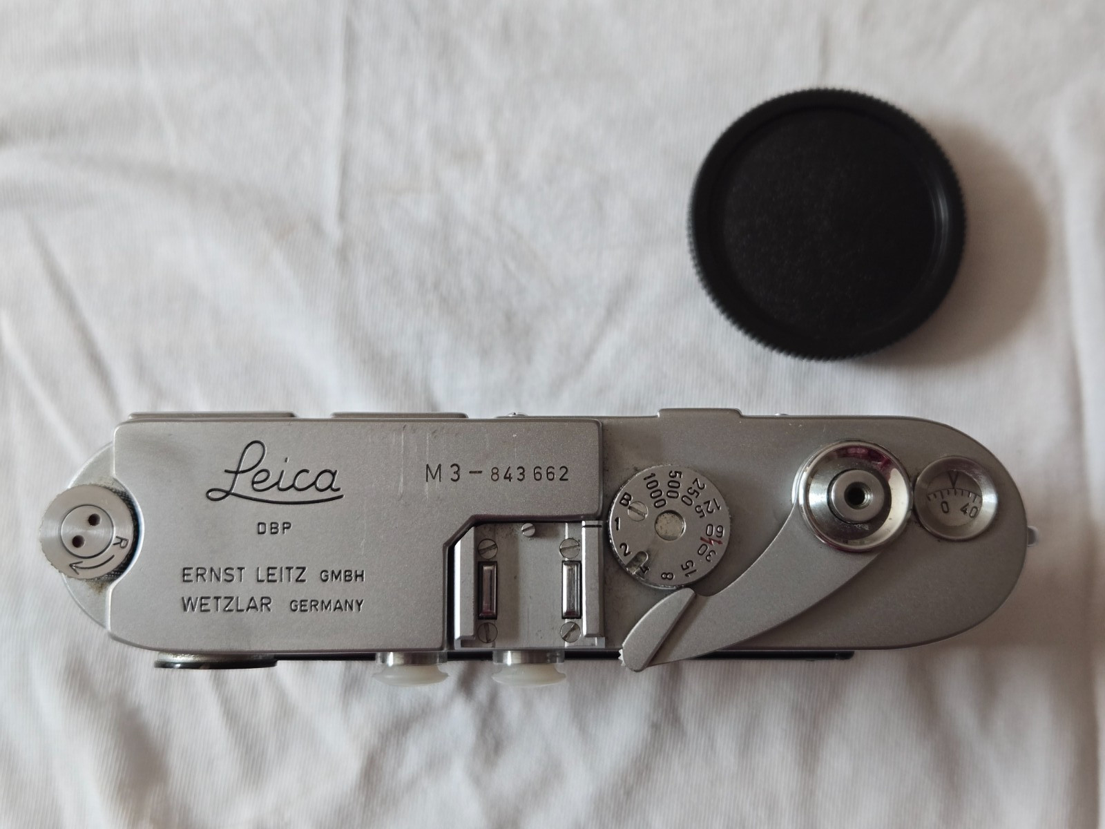 Original Leitz Leica Camera Double Stroke M3 Body S#: 843xxx in Excellent Cond.