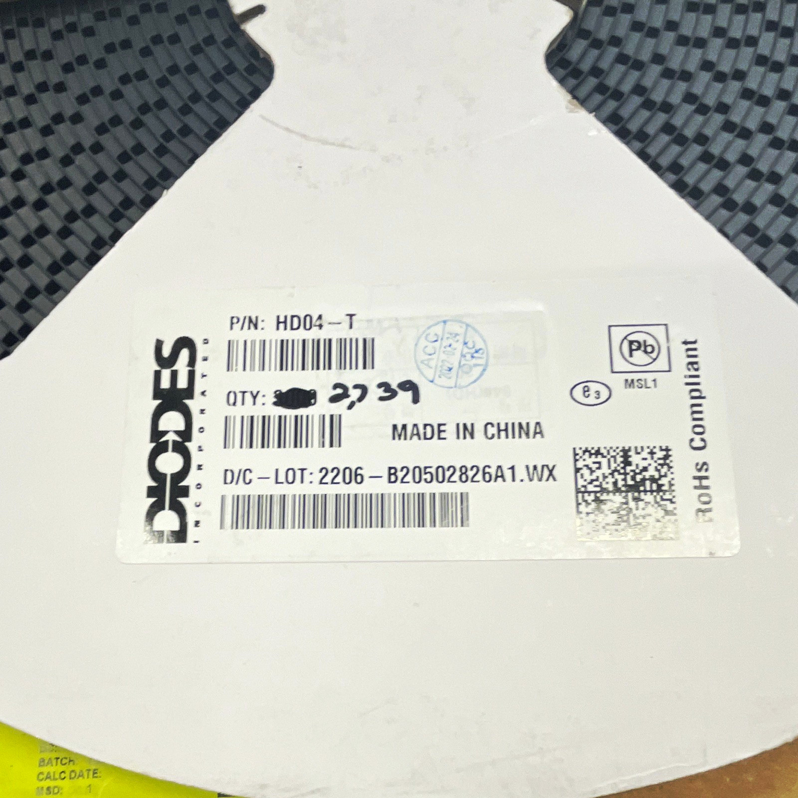 Diodes Incorporated HD04-T Electronic Component Diode Tape & Reel Packaging Diodes Incorporated HD04-T Electronic Component Diode Tape & Reel Packaging