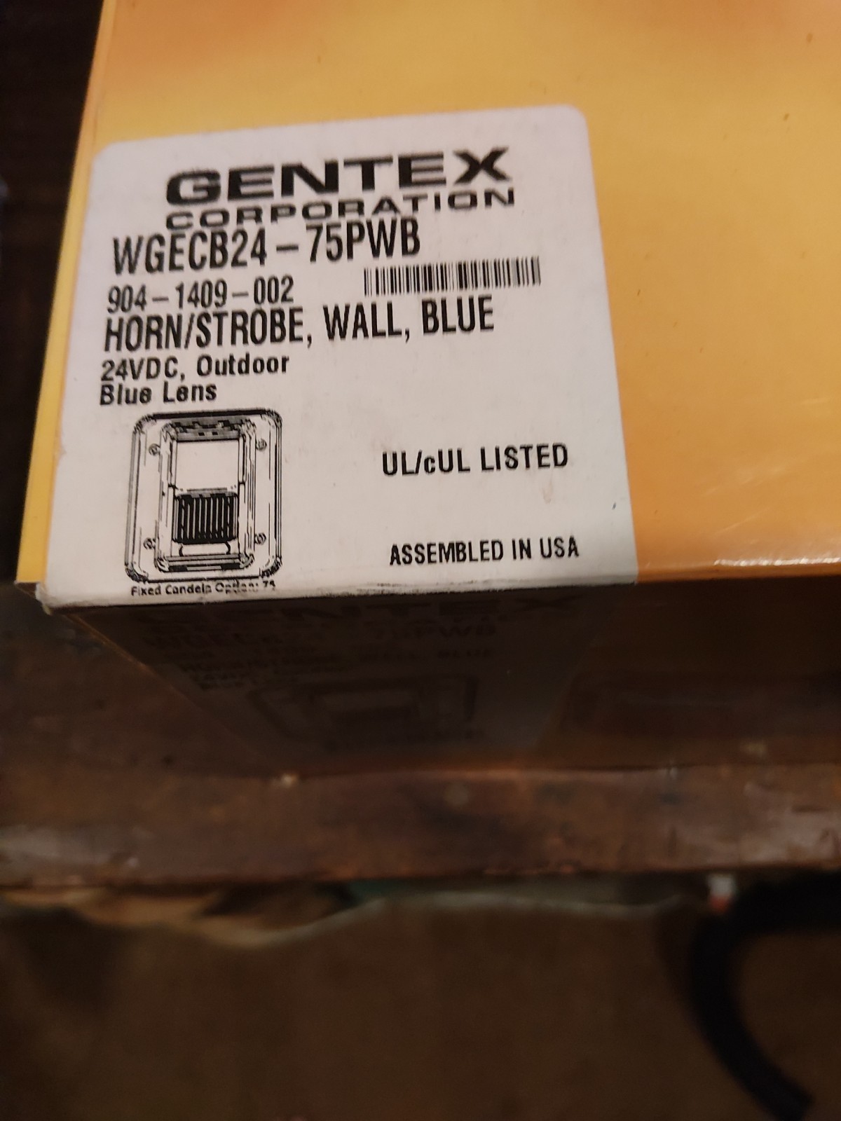 Gentex Corporation WGECB24-75PWB Blue Wall Horn/Strobe
