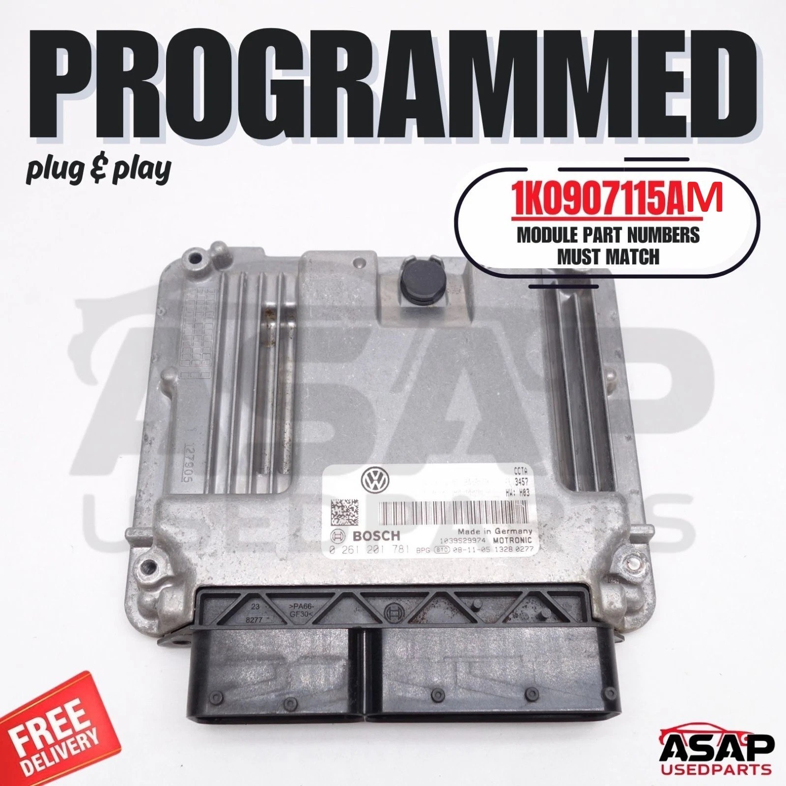 1K0907115AM Volkswagen Golf Jetta GTI 2010-2013 2.0L Engine Computer Plug & Play