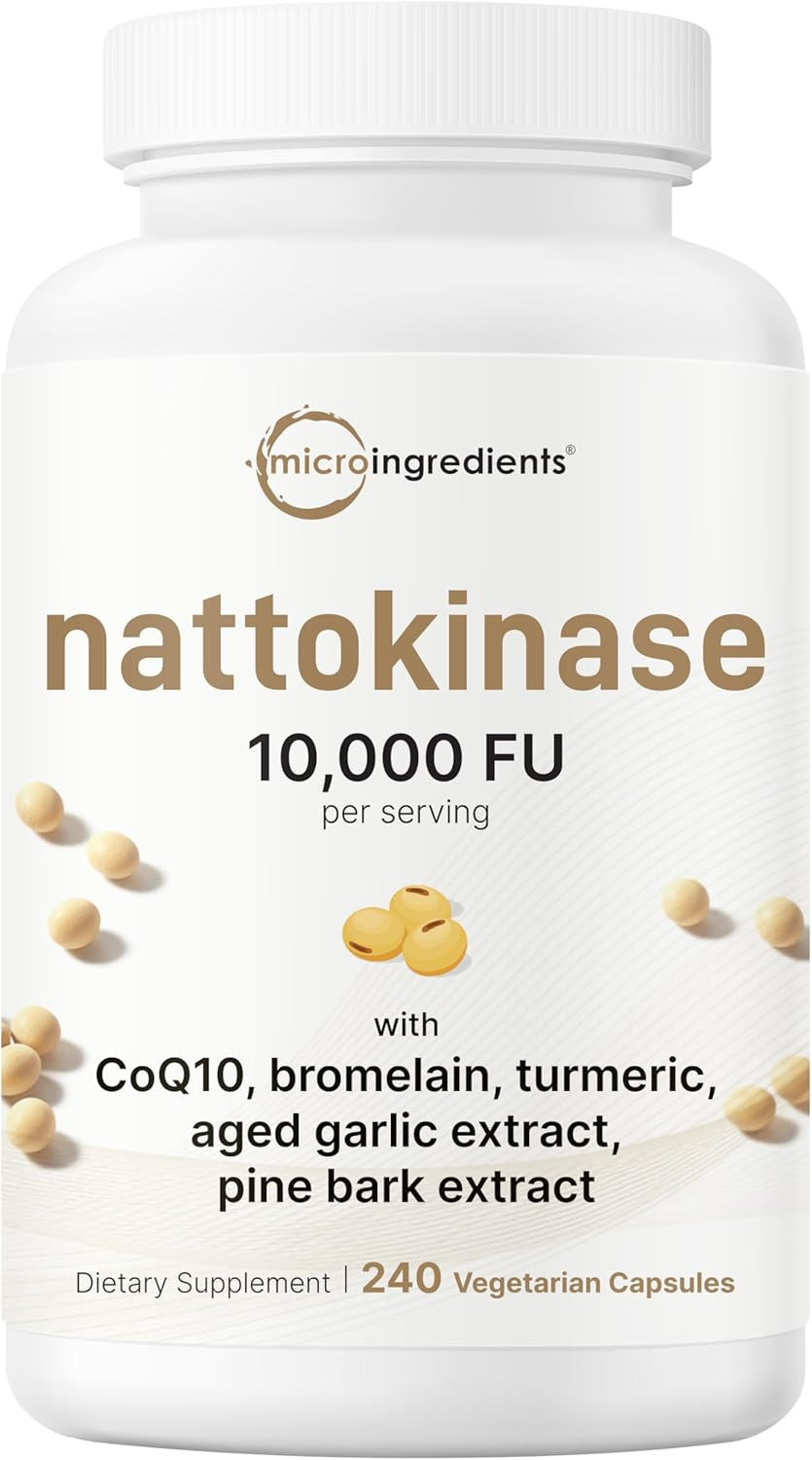 Nattokinase 10,000 FU per Serving (Natural Natto Extract), 240 Vegetarian Capsul Nattokinase 10,000 FU per Serving (Natural Natto Extract), 240 Vegetarian Capsul