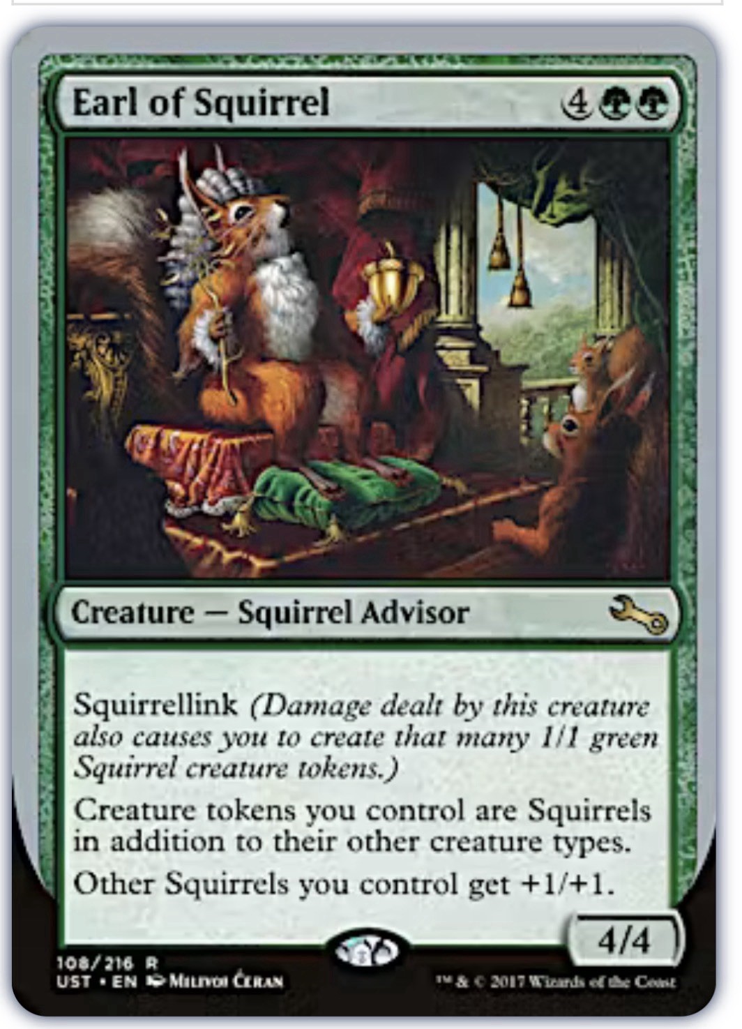 Earl of Squirrel 108- Regular- Rare- Unstable - Magic: The Gathering - NM/M Earl of Squirrel 108- Regular- Rare- Unstable - Magic: The Gathering - NM/M
