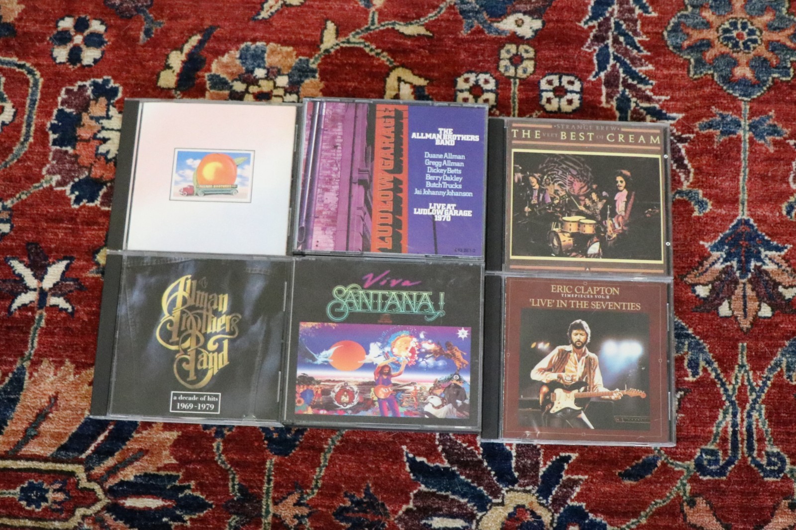 Guitar Heroes CD Lot (8 Discs) – Allman Brothers, Clapton, Cream, Santana 