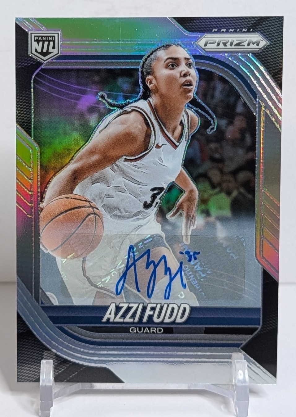 2025-26 Panini Prizm Azzi Fudd RC NIL Auto #122 Silver Prizm