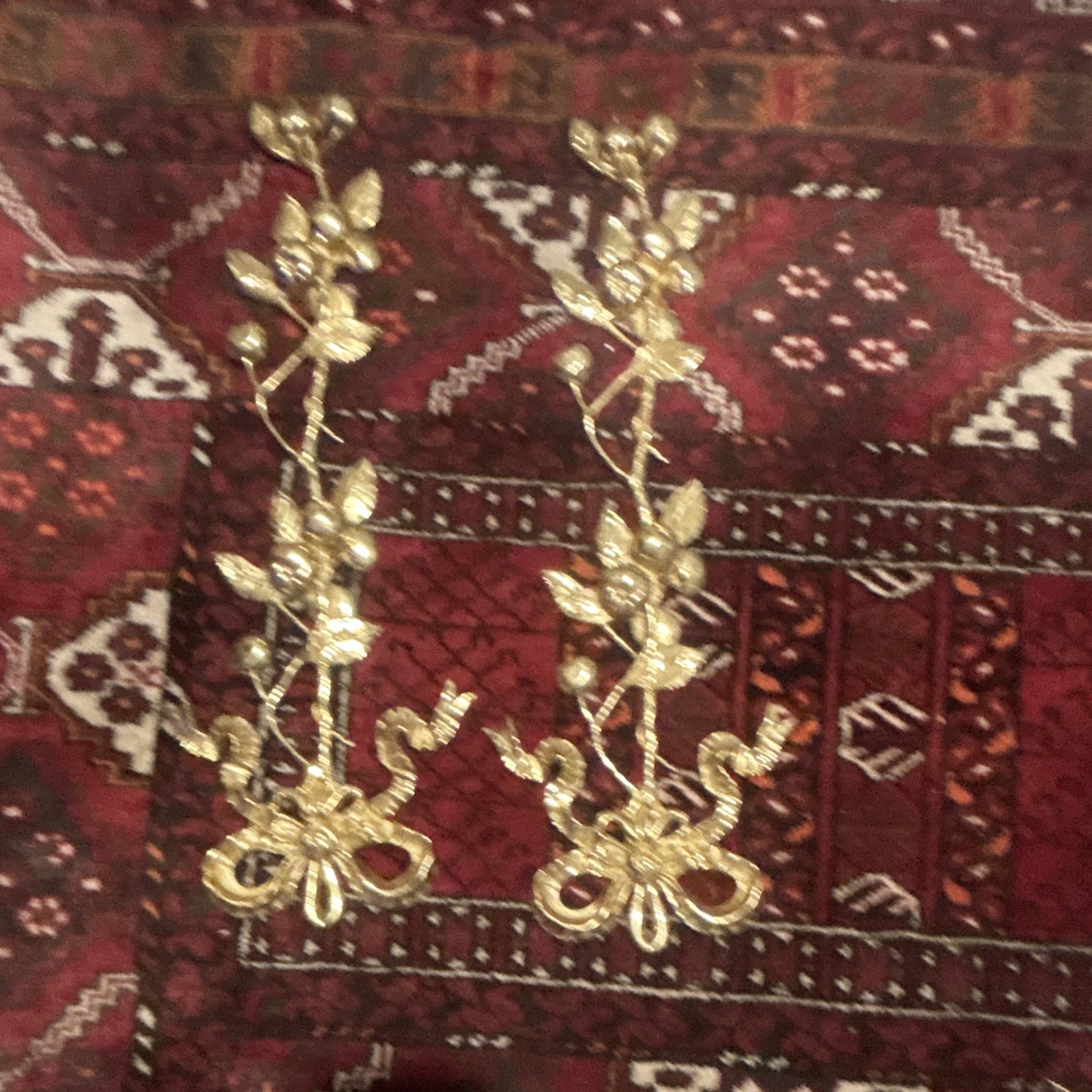 Vtg Italian Cast Brass Wall Plaques Pair Hollywood Regency Botanical Bow Rare