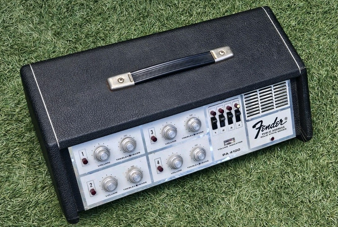 Rare Vtg 1966 Fender PA 4100 Head Solid State Blackface CBS Era Beatles Concert